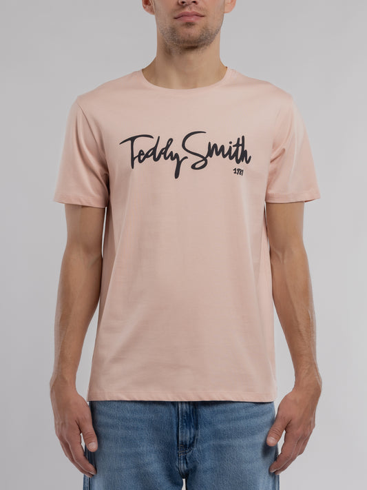 Achat T-shirt T-EVRY MC ROSE PASTEL - Teddy Smith