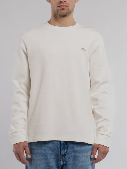 Achat T-shirt T-WAFFLE ML MIDDLE WHITE - Teddy Smith