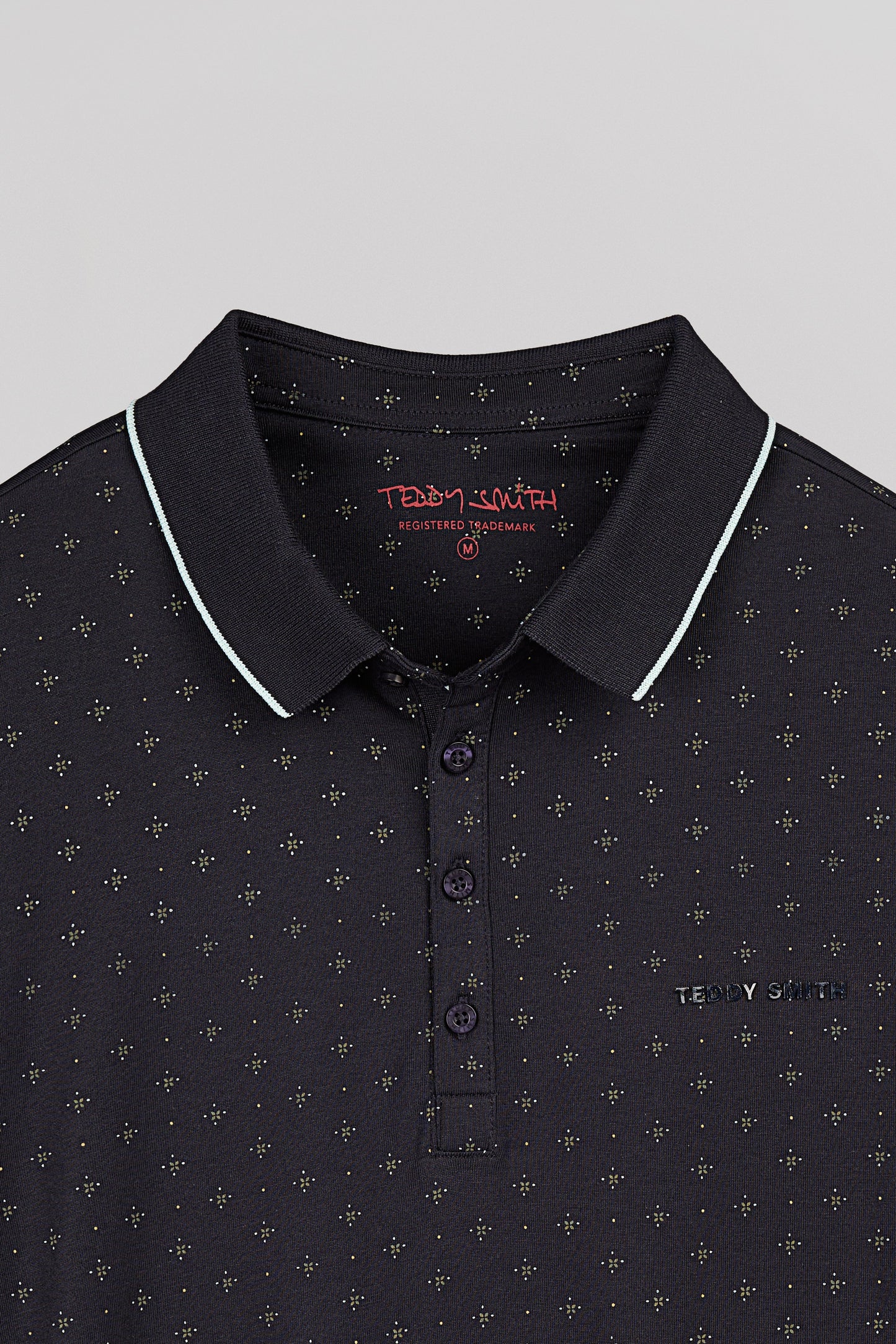 Polo piqué PASY 2 MC DARK NAVY PRINT - Teddy Smith