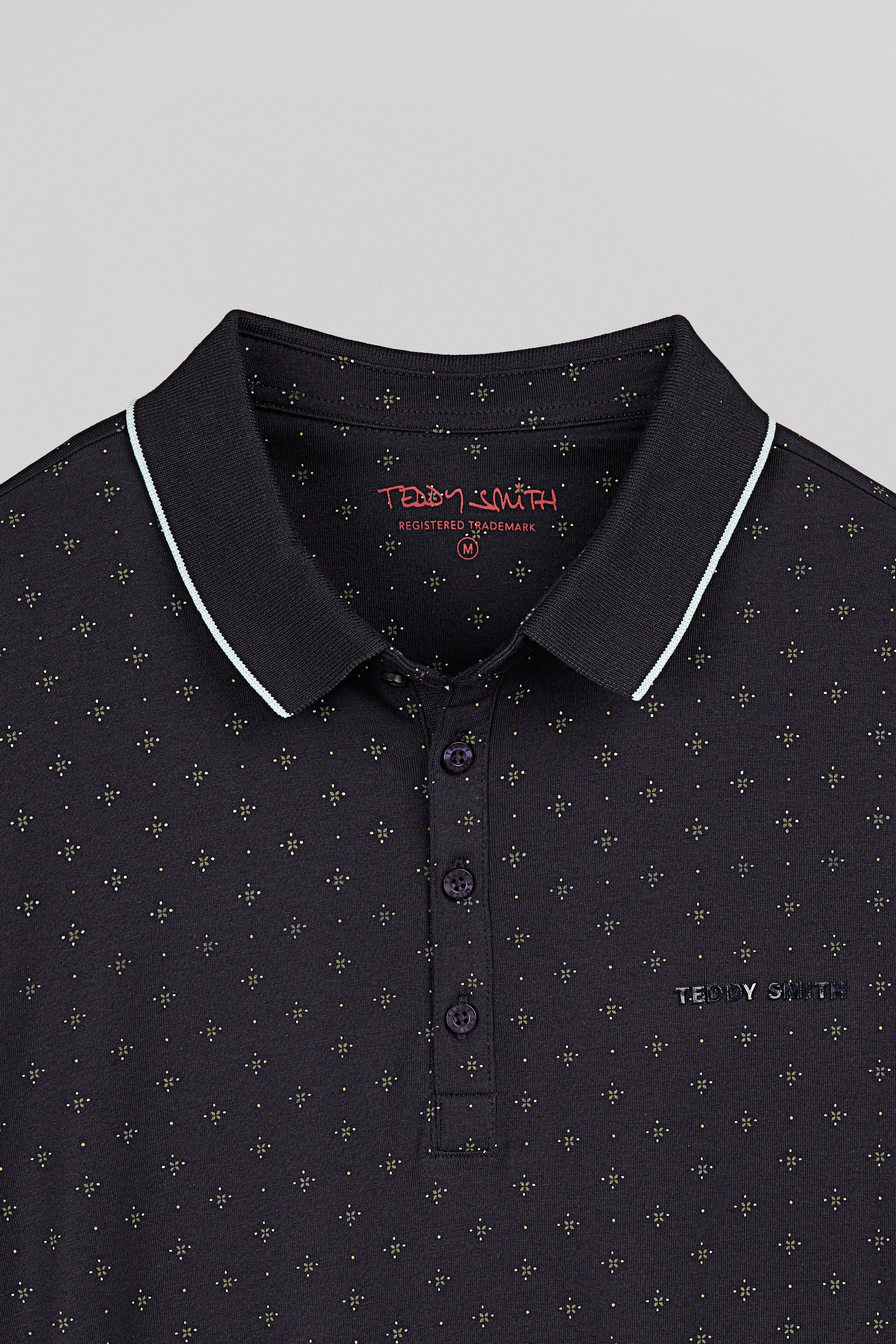 Polo piqué PASY 2 MC DARK NAVY PRINT - Teddy Smith