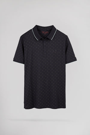Polo piqué PASY 2 MC DARK NAVY PRINT - Teddy Smith