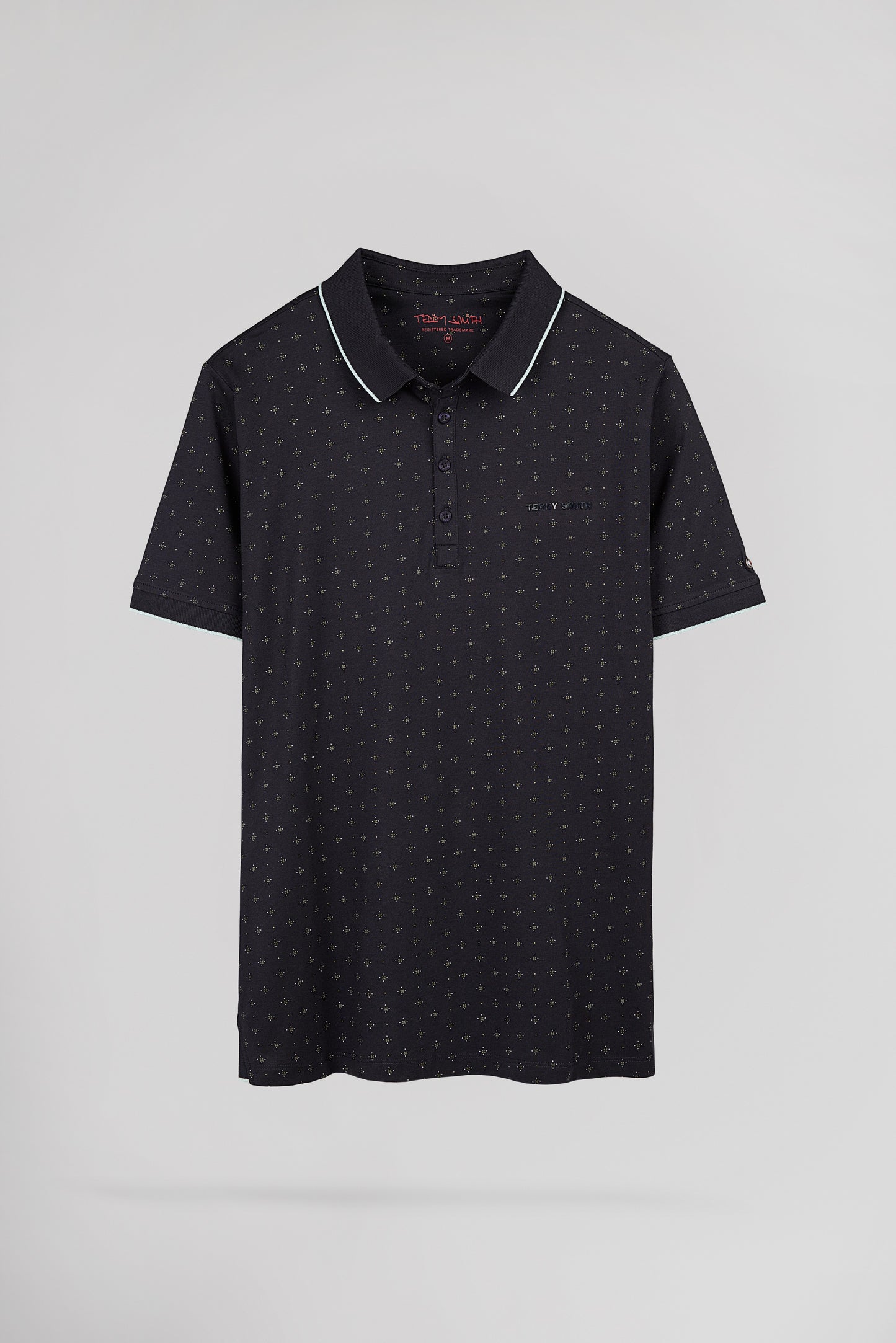 Polo piqué PASY 2 MC DARK NAVY PRINT - Teddy Smith
