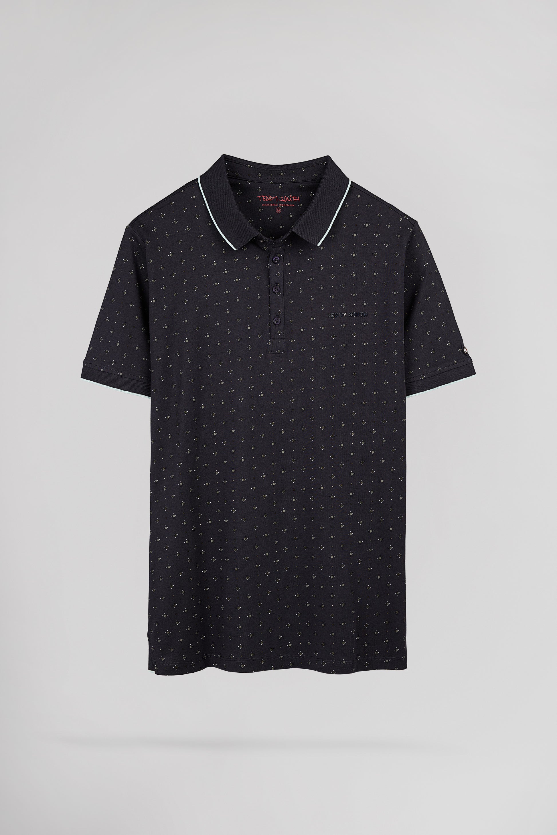 Polo piqué PASY 2 MC DARK NAVY PRINT - Teddy Smith