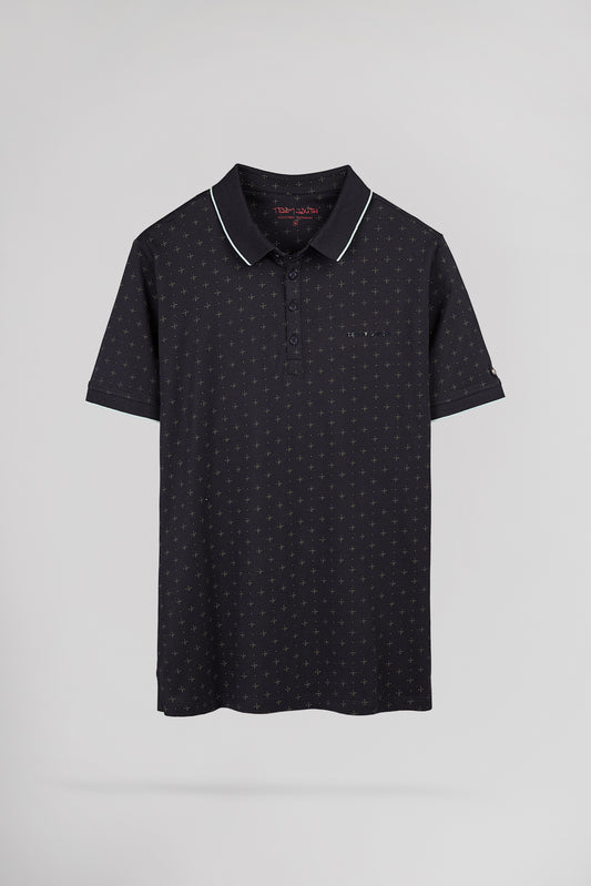 Achat Polo piqué PASY 2 MC DARK NAVY PRINT - Teddy Smith
