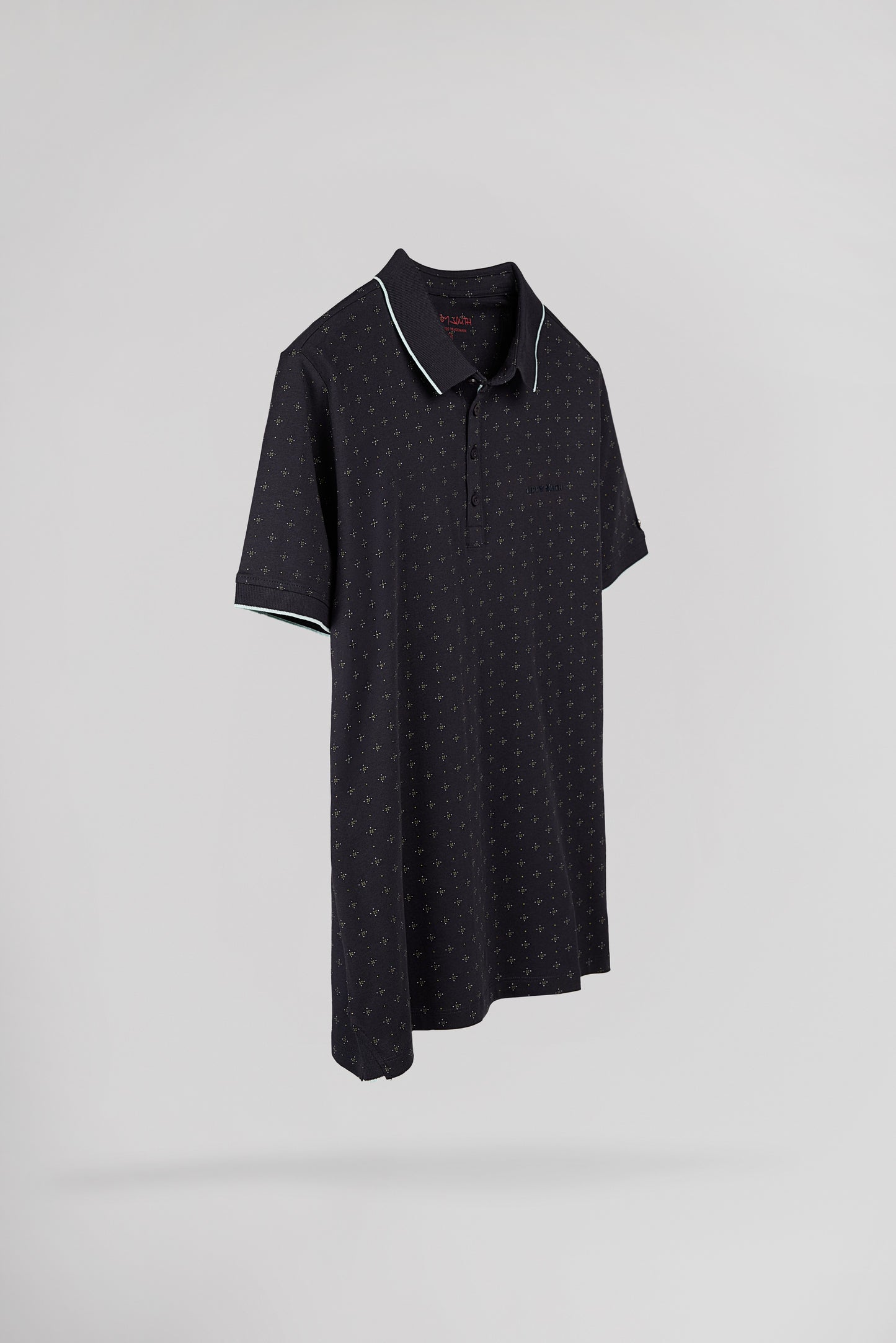 Polo piqué PASY 2 MC DARK NAVY PRINT - Teddy Smith