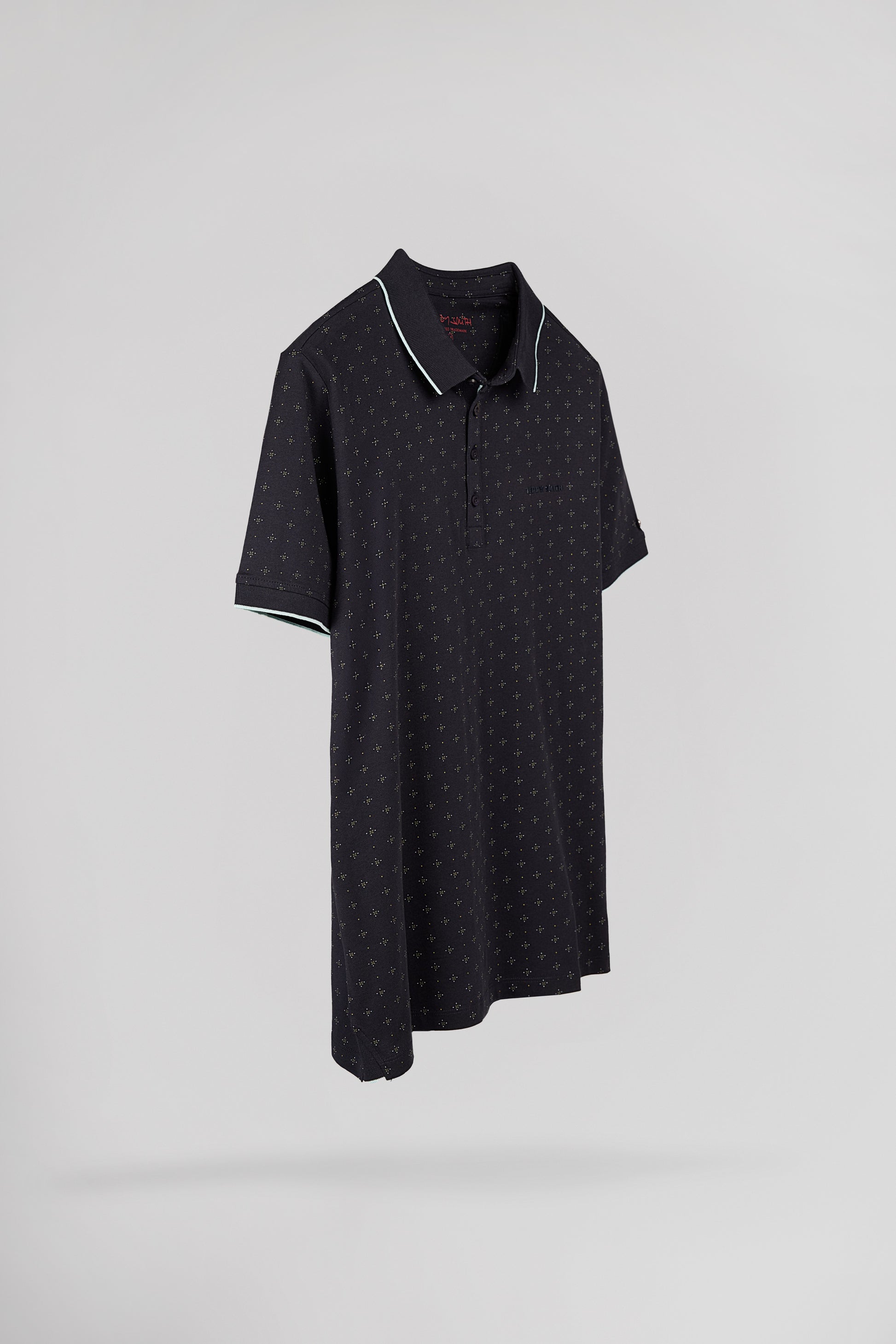 Polo piqué PASY 2 MC DARK NAVY PRINT - Teddy Smith