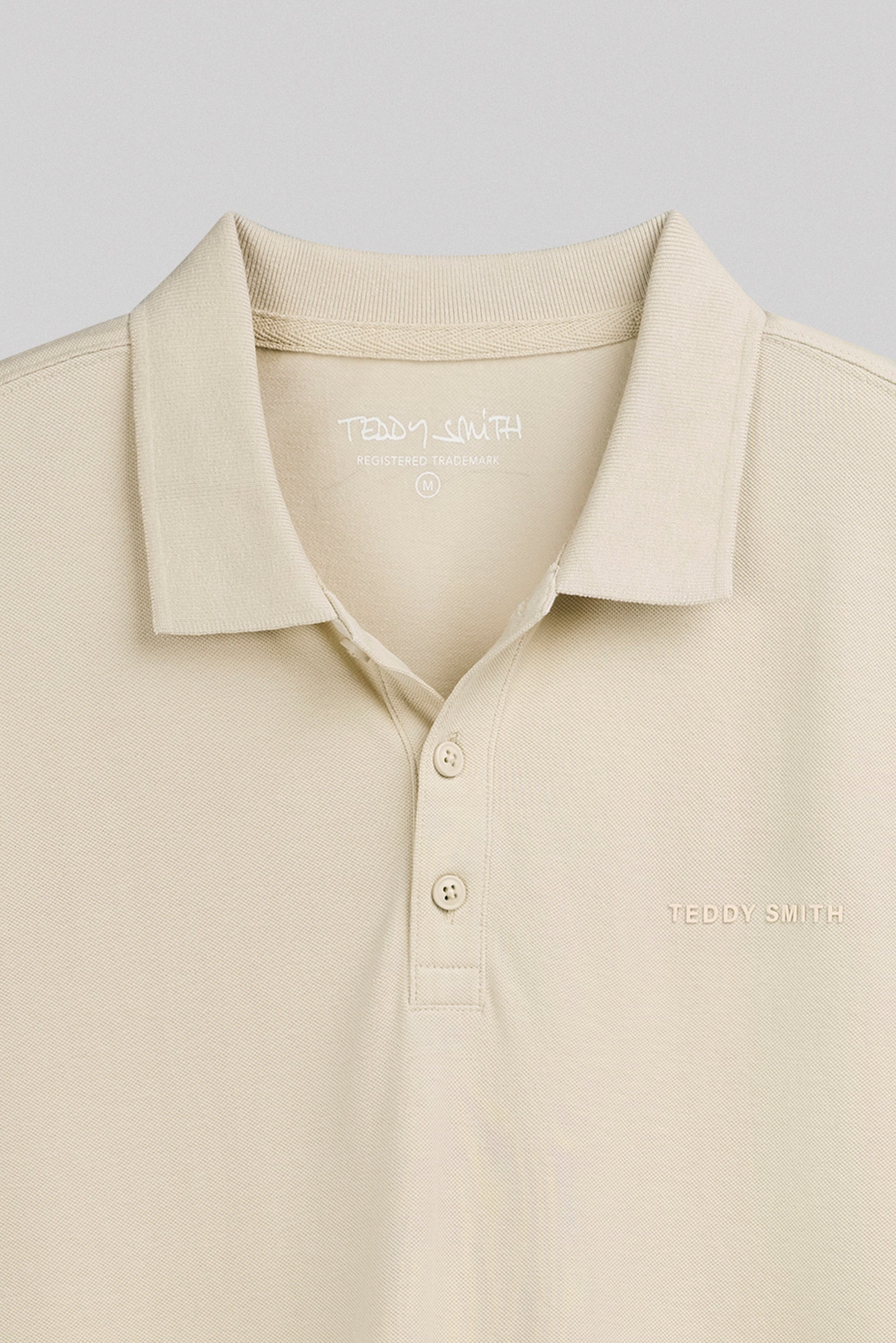 Polo piqué P-ALBAN MC SOFT GREGE - Teddy Smith