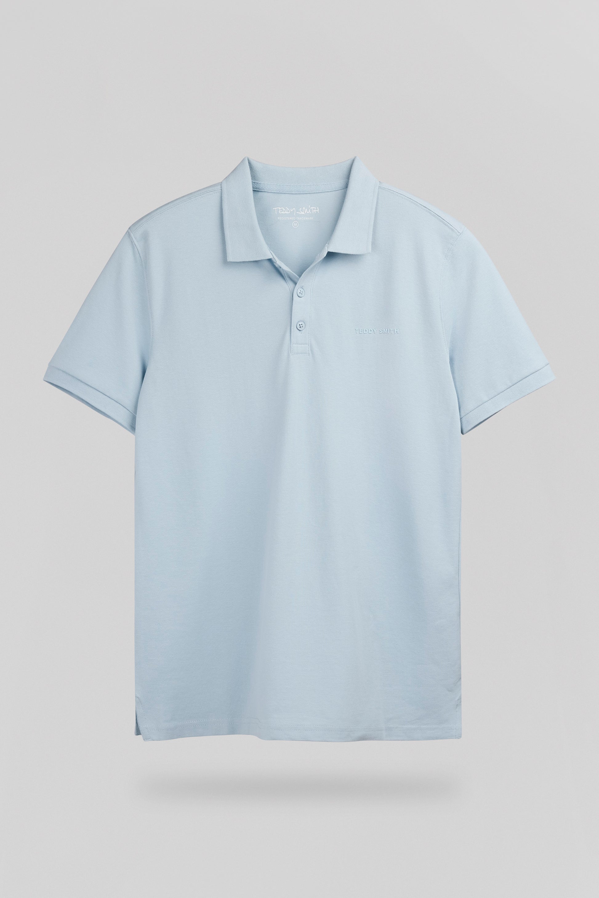 Polo piqué P-ALBAN MC PASTEL BLUE - Teddy Smith