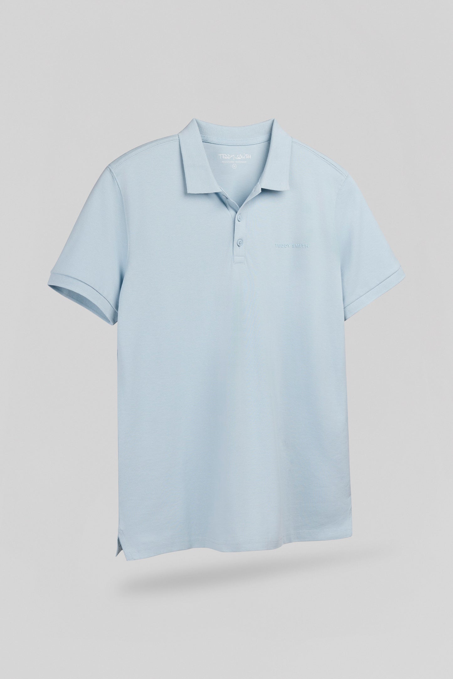 Polo piqué P-ALBAN MC PASTEL BLUE - Teddy Smith