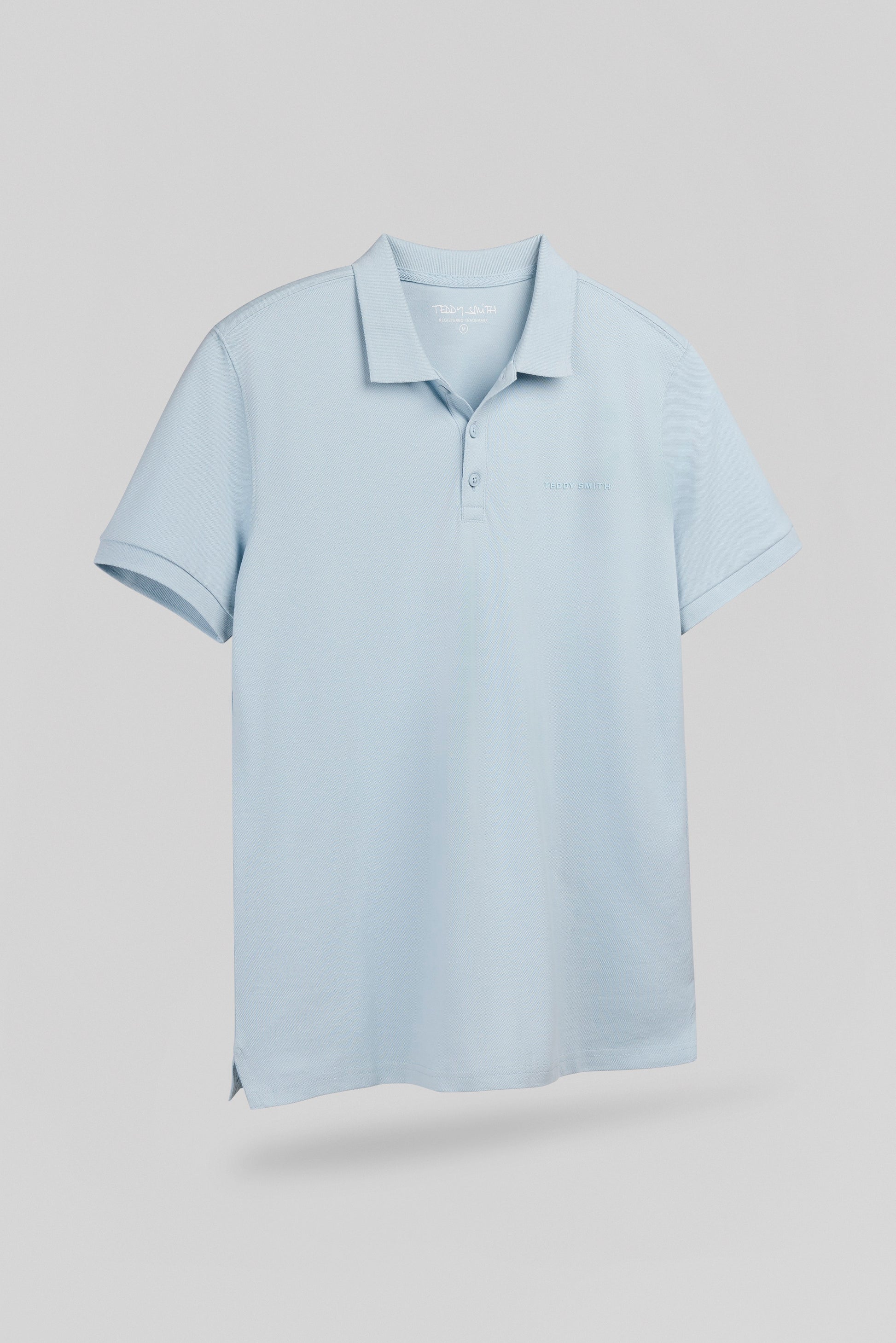 Polo piqué P-ALBAN MC PASTEL BLUE - Teddy Smith
