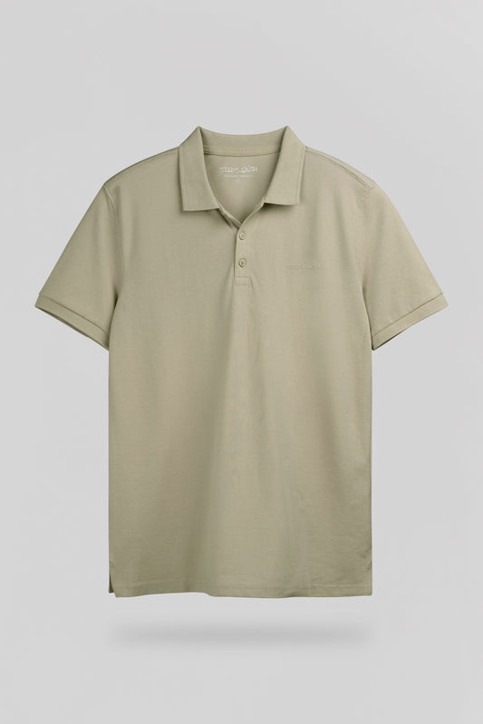 Achat Polo piqué P-ALBAN MC BLEACH KAKI - Teddy Smith