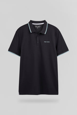 Polo piqué PASIAN 2 MC DARK NAVY - Teddy Smith