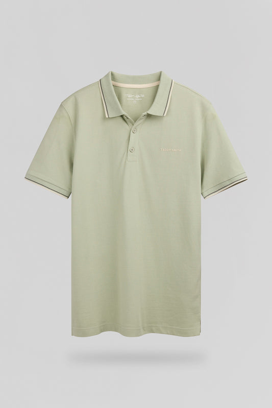 Achat Polo piqué PASIAN 2 MC VERT SAUGE - Teddy Smith