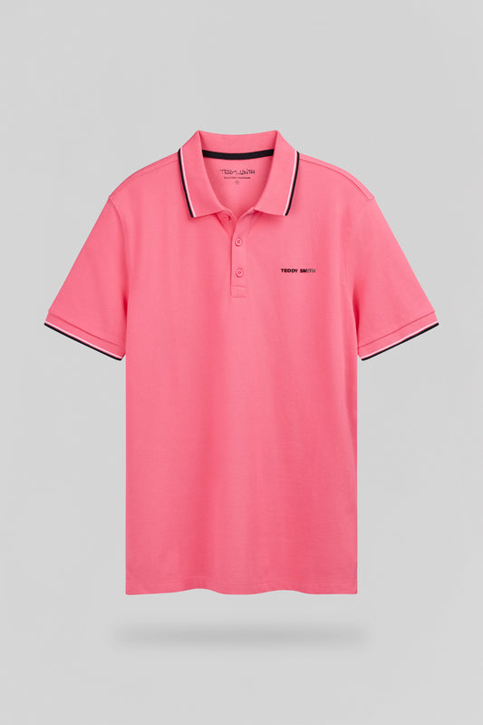 Achat Polo piqué PASIAN 2 MC ROSE VIF - Teddy Smith