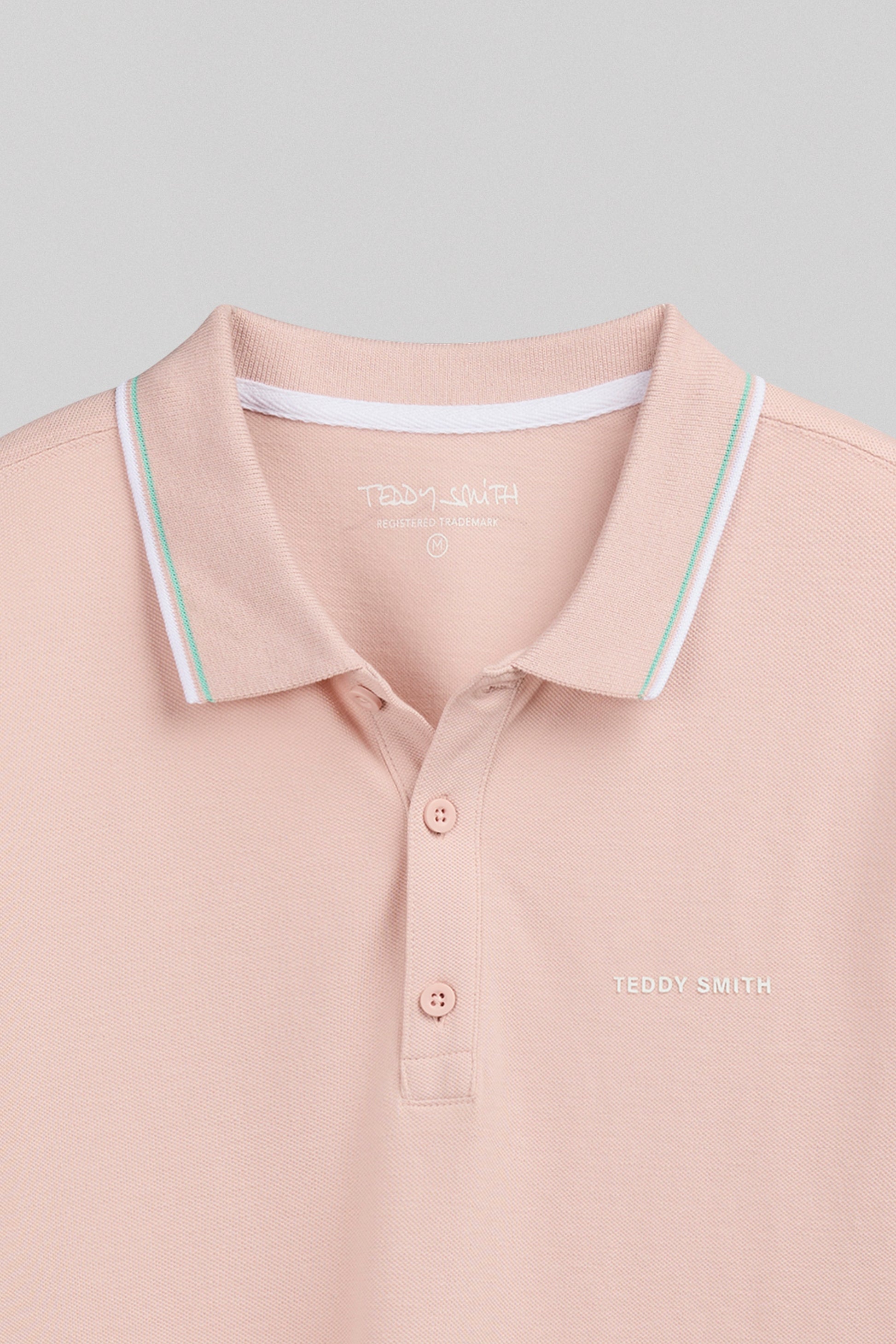 Polo piqué PASIAN 2 MC ROSE PASTEL - Teddy Smith