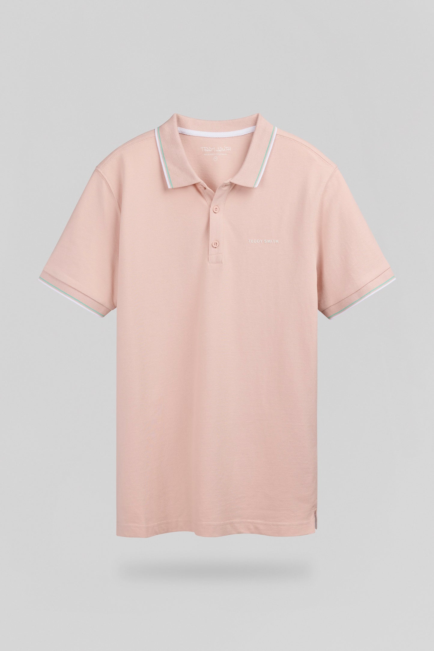 Polo piqué PASIAN 2 MC ROSE PASTEL - Teddy Smith