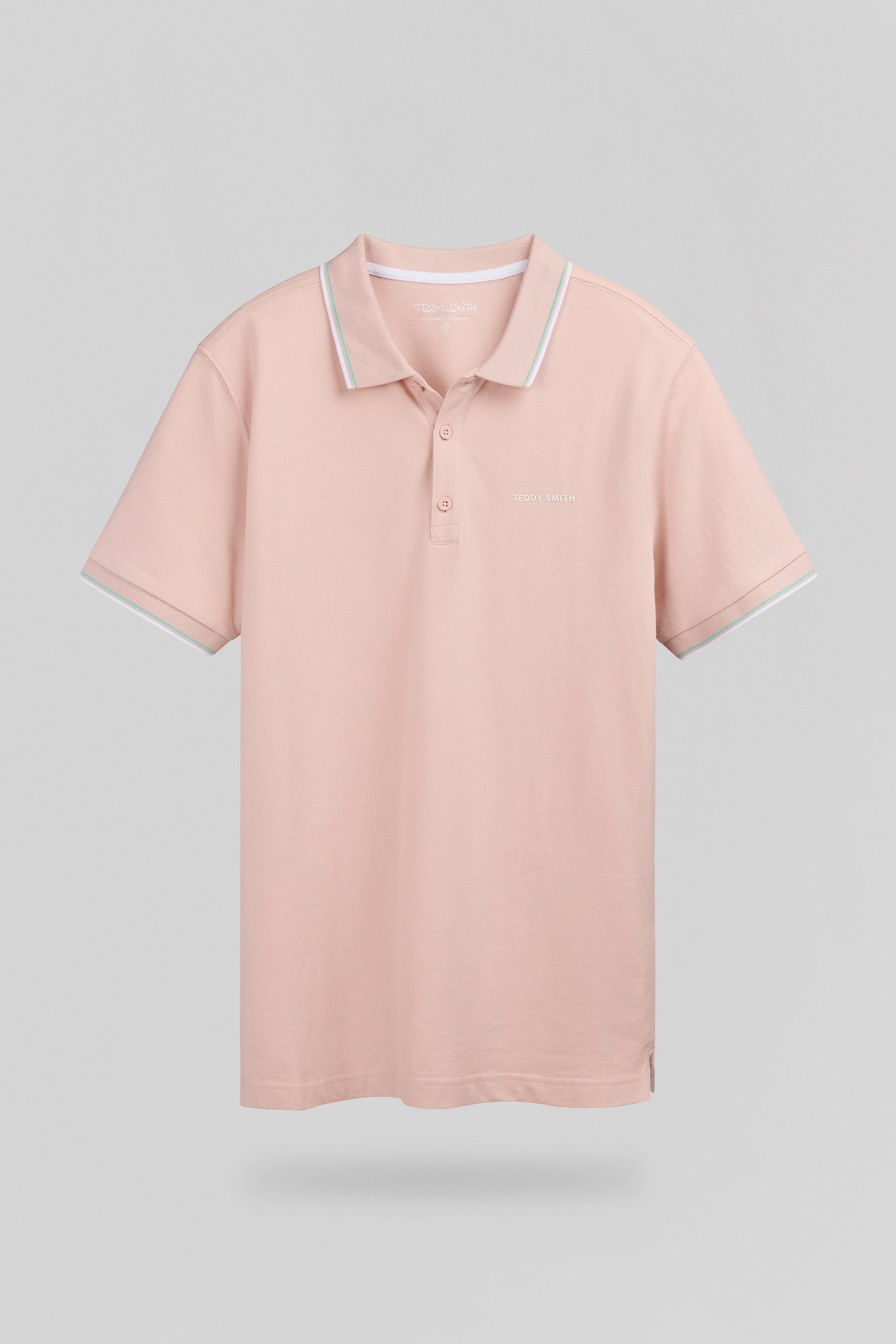 Polo piqué PASIAN 2 MC ROSE PASTEL - Teddy Smith