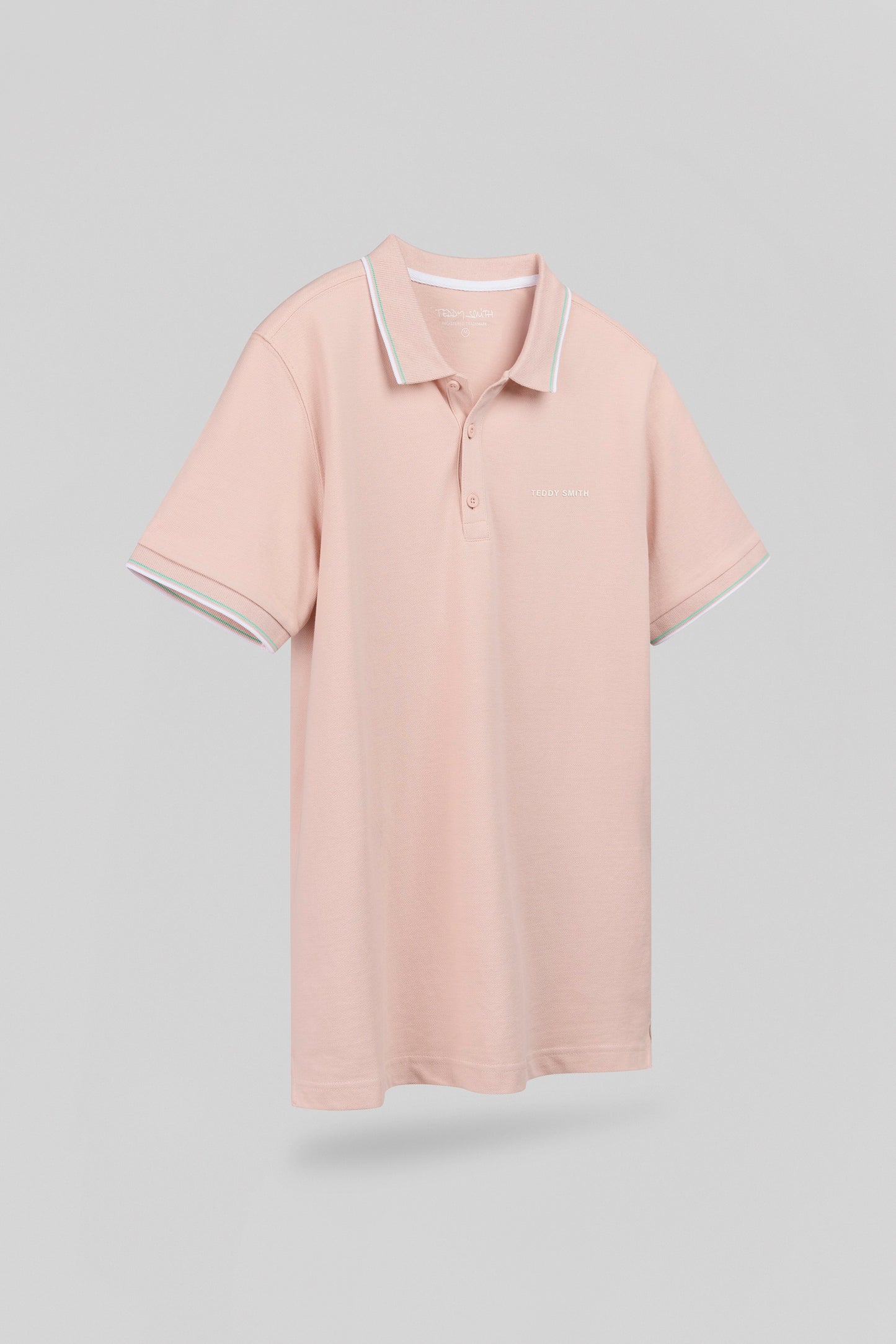 Polo piqué PASIAN 2 MC ROSE PASTEL - Teddy Smith