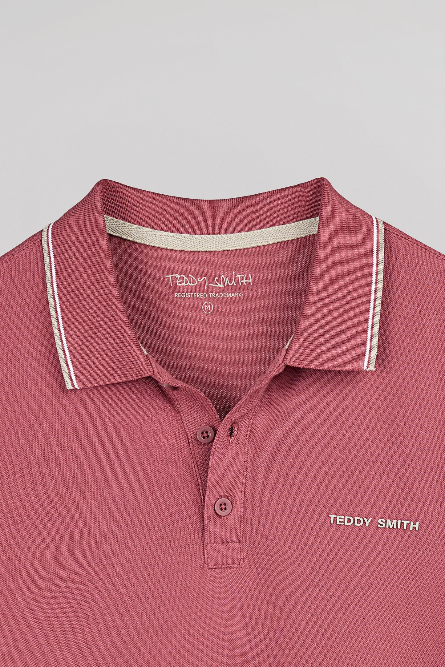 Polo piqué PASIAN 2 MC FRAMBOISE FONCE - Teddy Smith