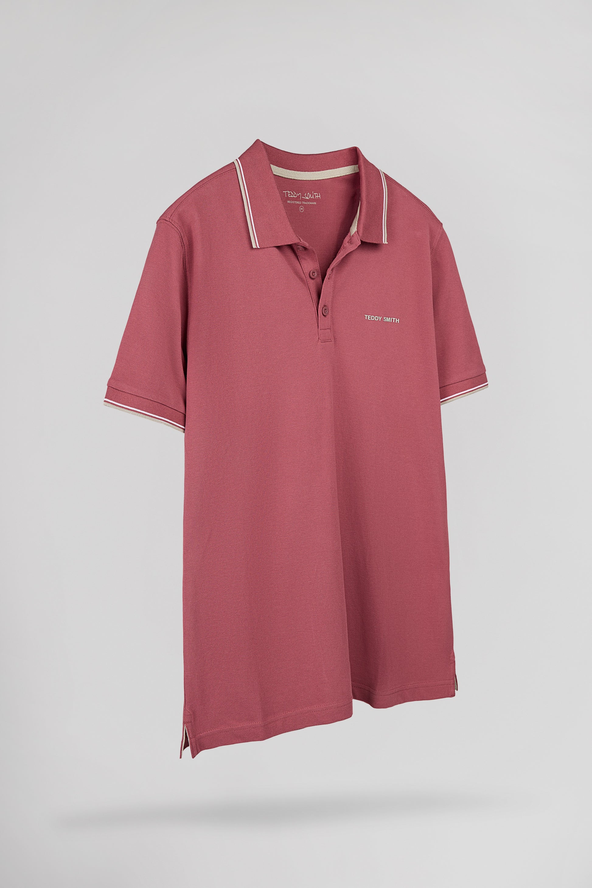 Polo piqué PASIAN 2 MC FRAMBOISE FONCE - Teddy Smith