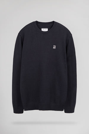 Pull en coton col rond P-JIMMY TOTAL NAVY - Teddy Smith