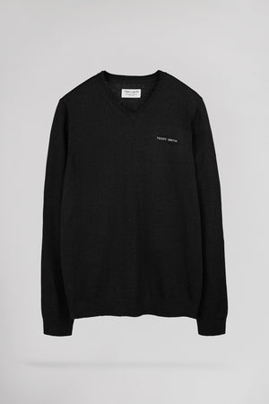 Pull ajusté col V PULSER 4 NOIR - Teddy Smith