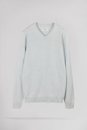 Pull ajusté col V PULSER 4 PASTEL BLUE TWISTED - Teddy Smith