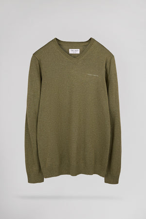 Pull ajusté col V PULSER 4 DUSTY KAKI CHINE - Teddy Smith