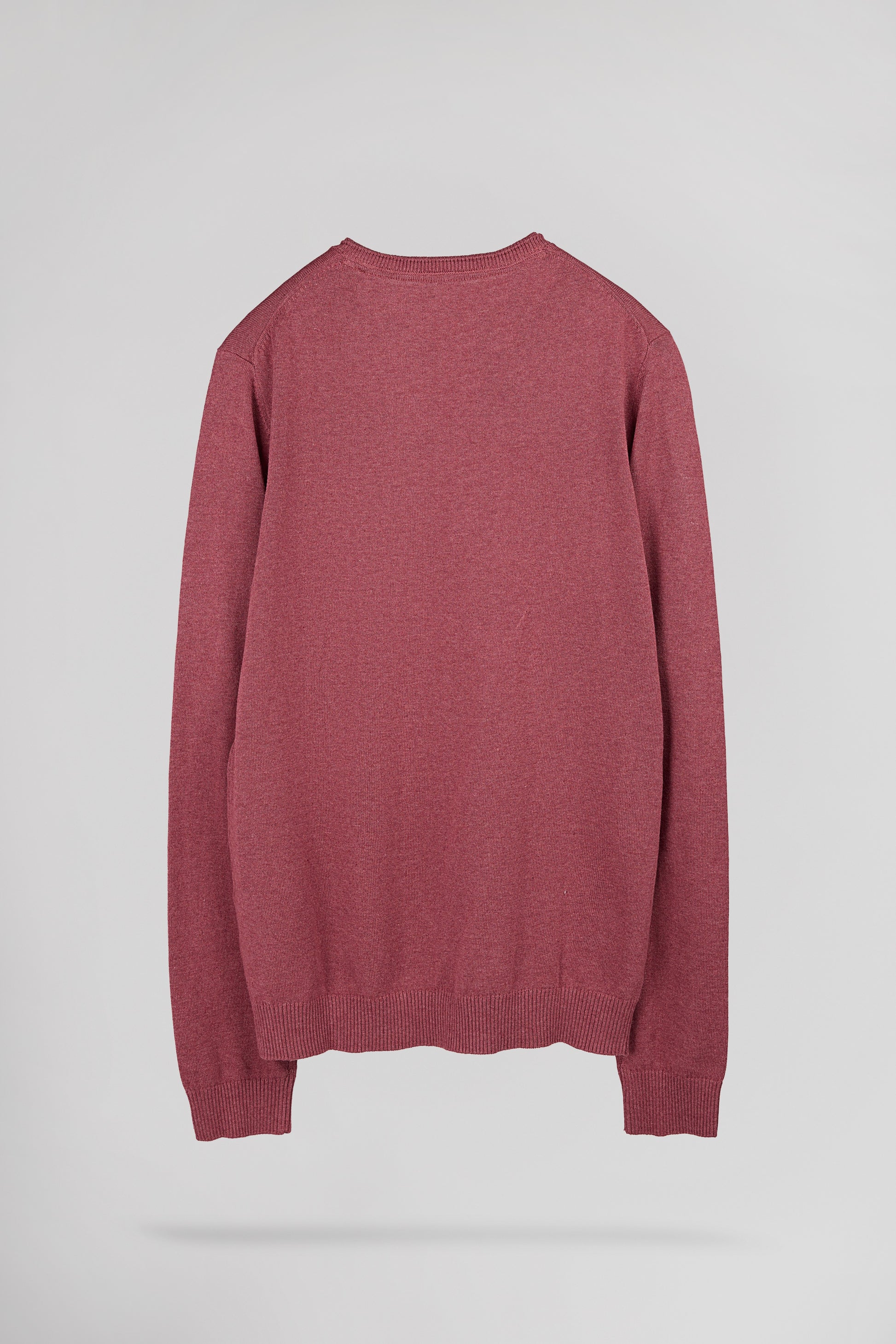 Pull ajusté col V PULSER 4 FRAMBOISE FONCE CHINE - Teddy Smith