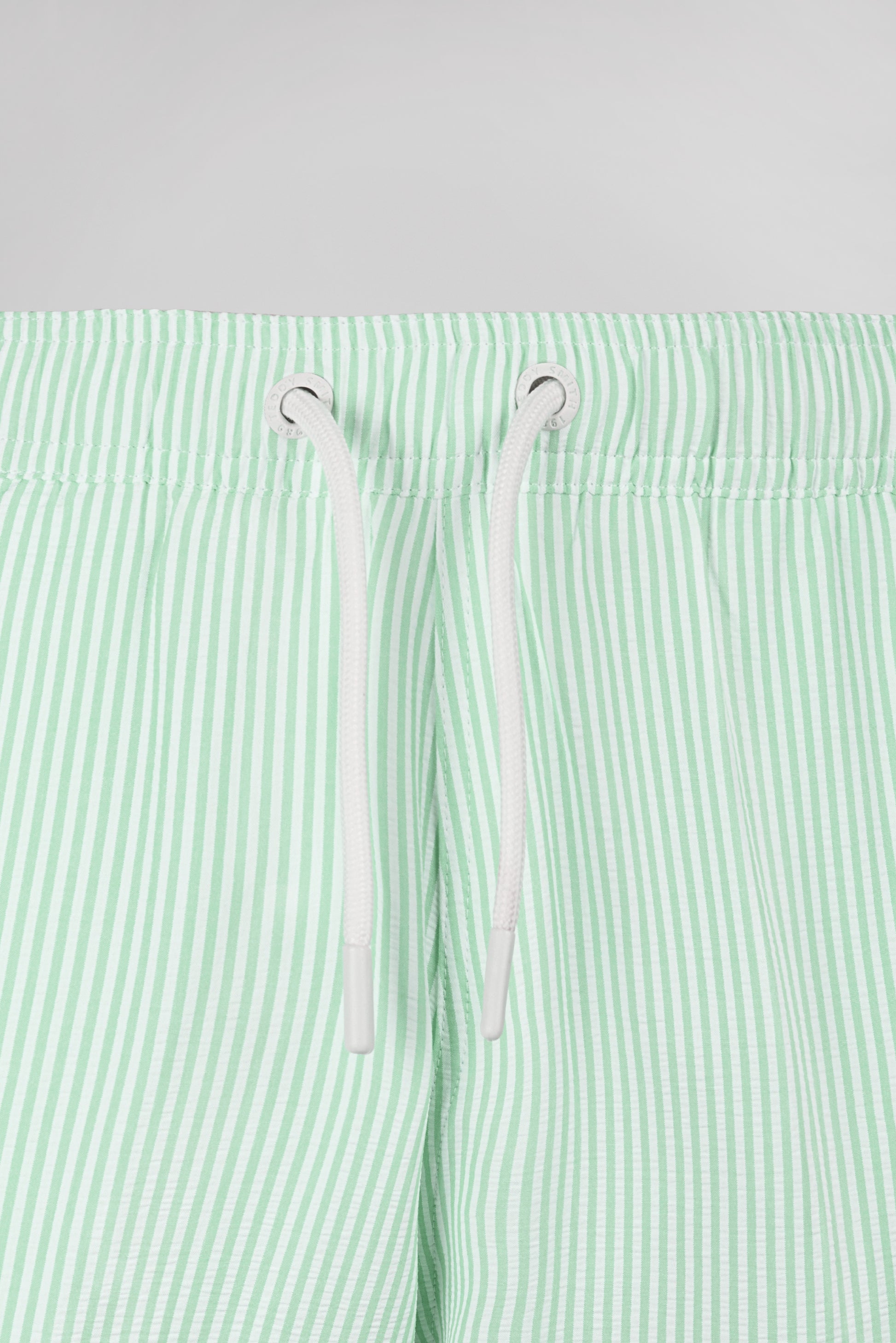 Short de bain seersucker rayé S-PABLO VERT MENTHE - Teddy Smith