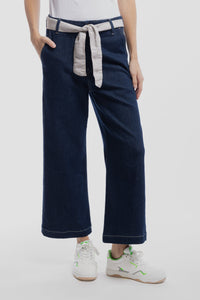Jean P-LOUISA CROPPE DARK BLUE - Teddy Smith
