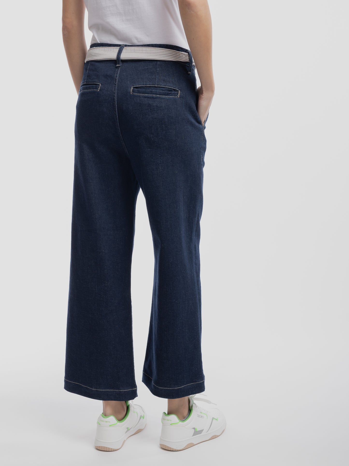 Jean P-LOUISA CROPPE DARK BLUE - Teddy Smith