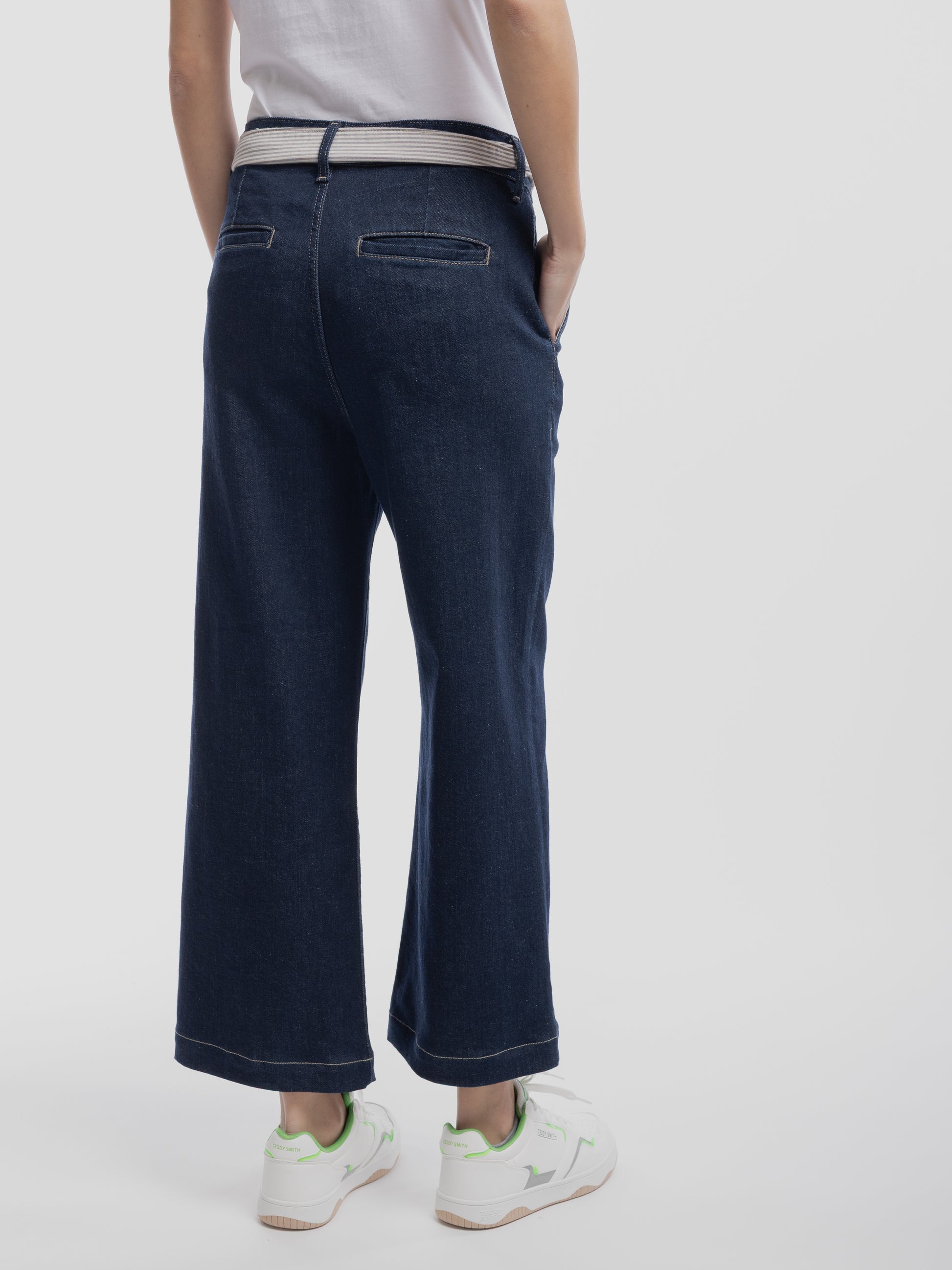 Jean P-LOUISA CROPPE DARK BLUE - Teddy Smith