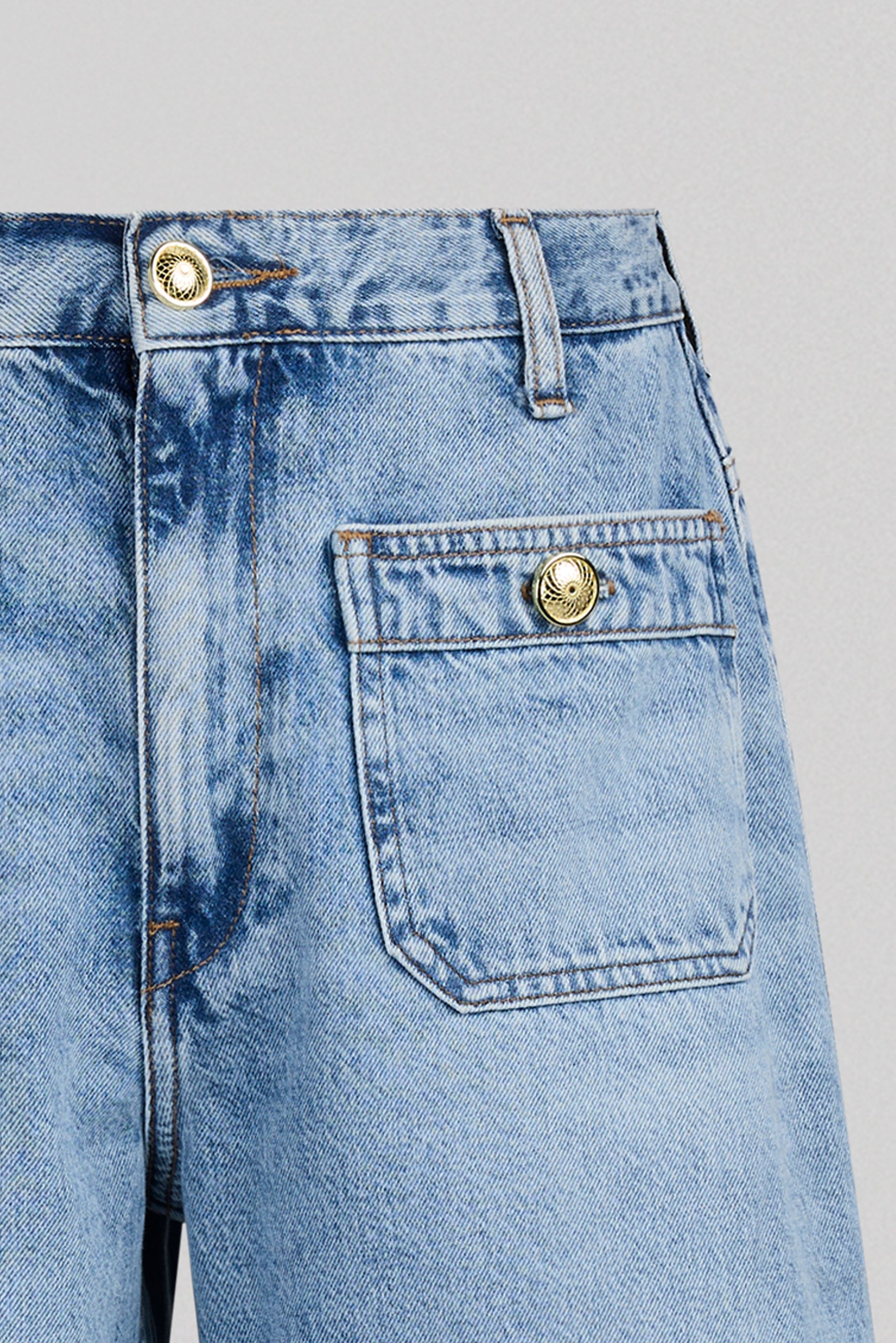 Jean denim P-JOSEFA WIDE FRIPP/INDIGO - Teddy Smith