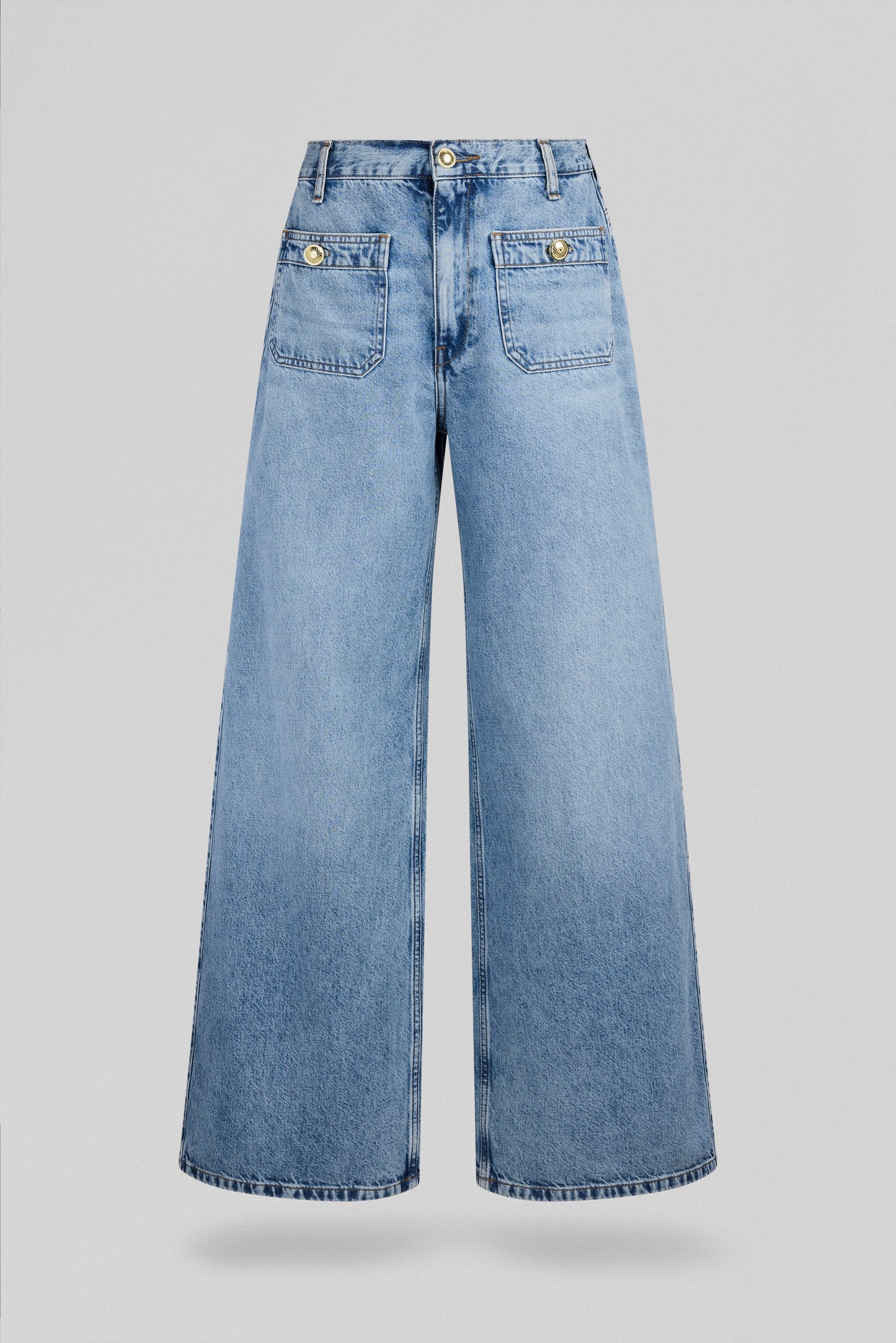 Jean denim P-JOSEFA WIDE FRIPP/INDIGO - Teddy Smith