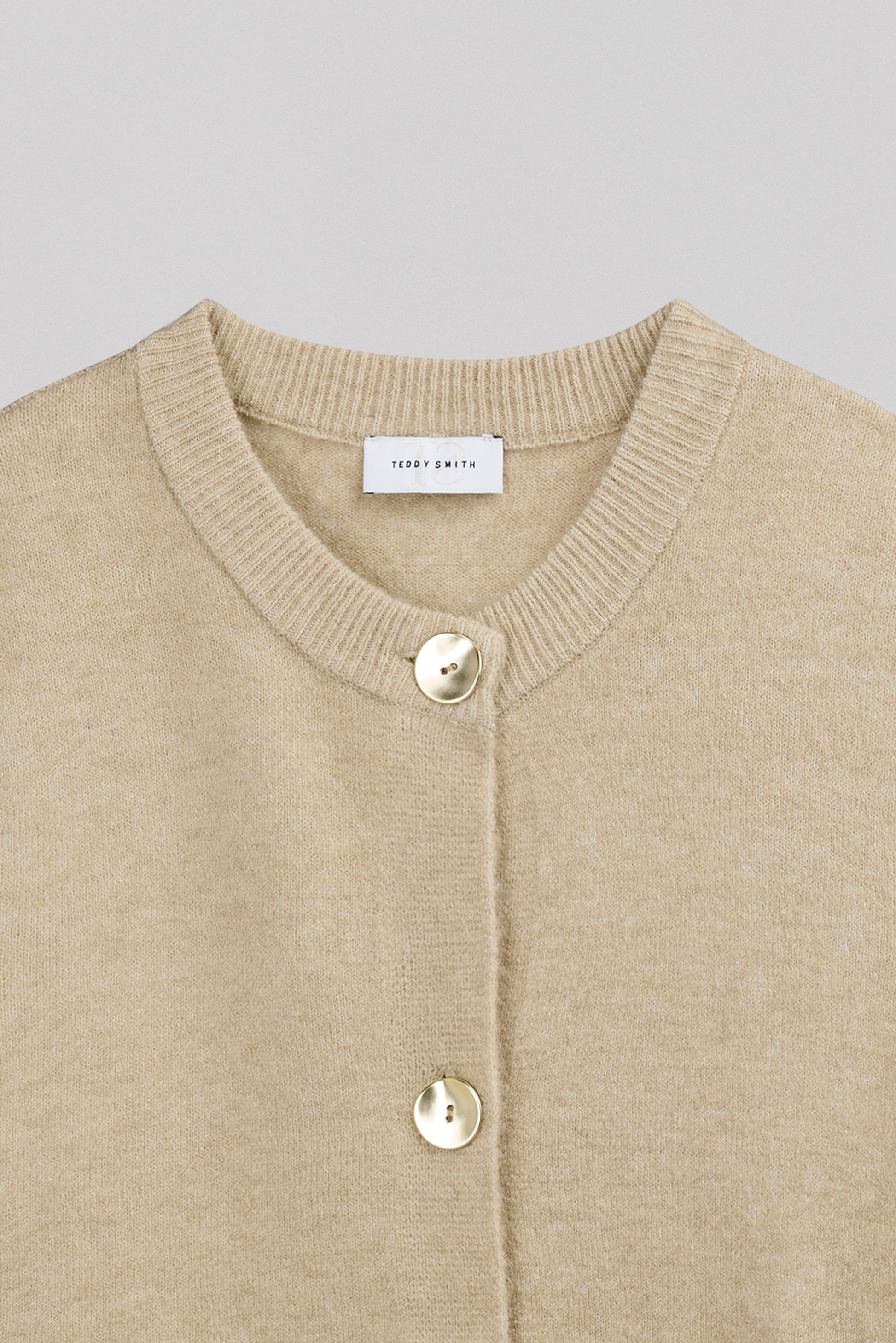 Gilet col rond sans manches G-HAZEL SOFT GREGE - Teddy Smith