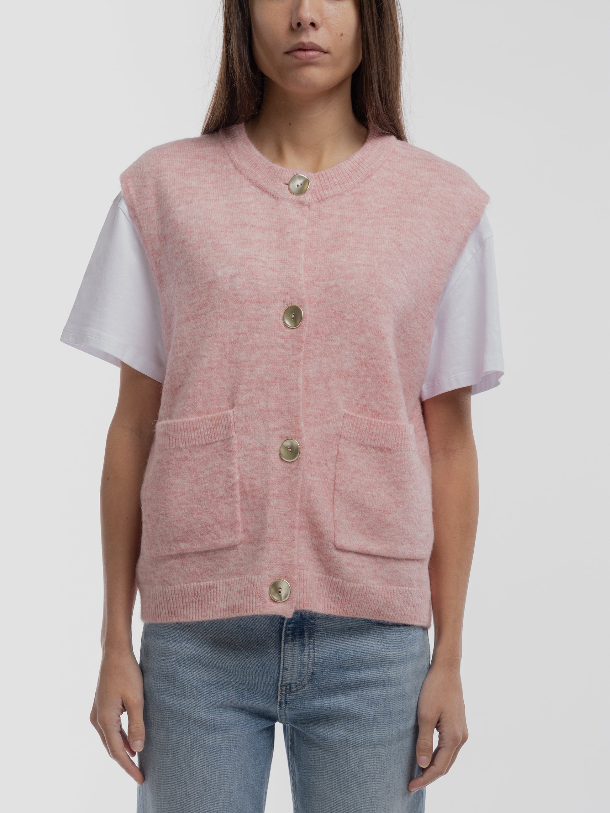 Gilet G-HAZEL VIEUX ROSE - Teddy Smith