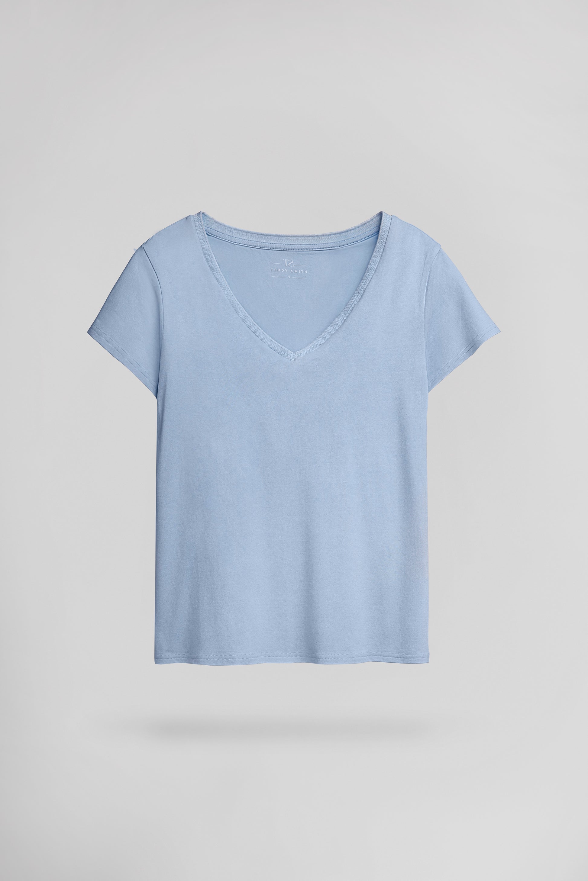 T-shirt col V T-MIA MC BLEU NUAGEUX - Teddy Smith