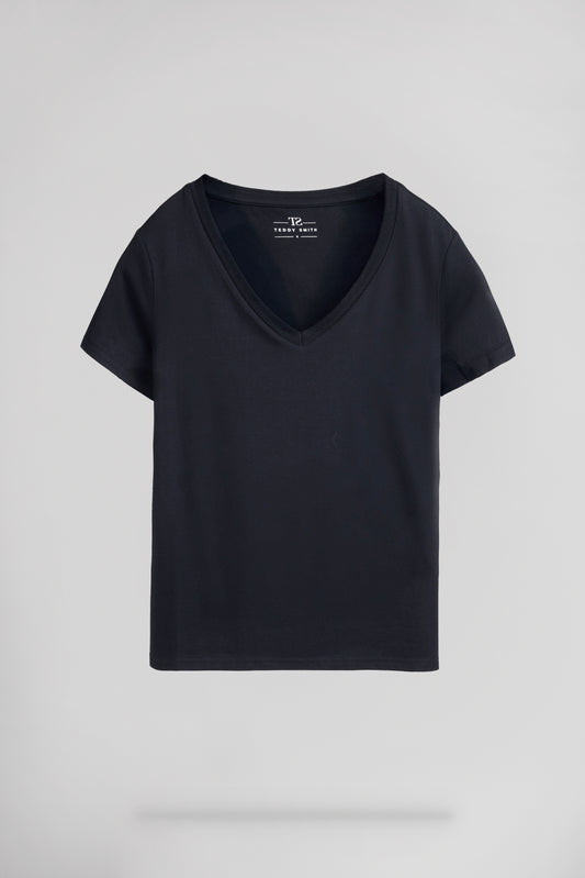 Achat T-shirt col V T-MIA MC DARK NAVY - Teddy Smith