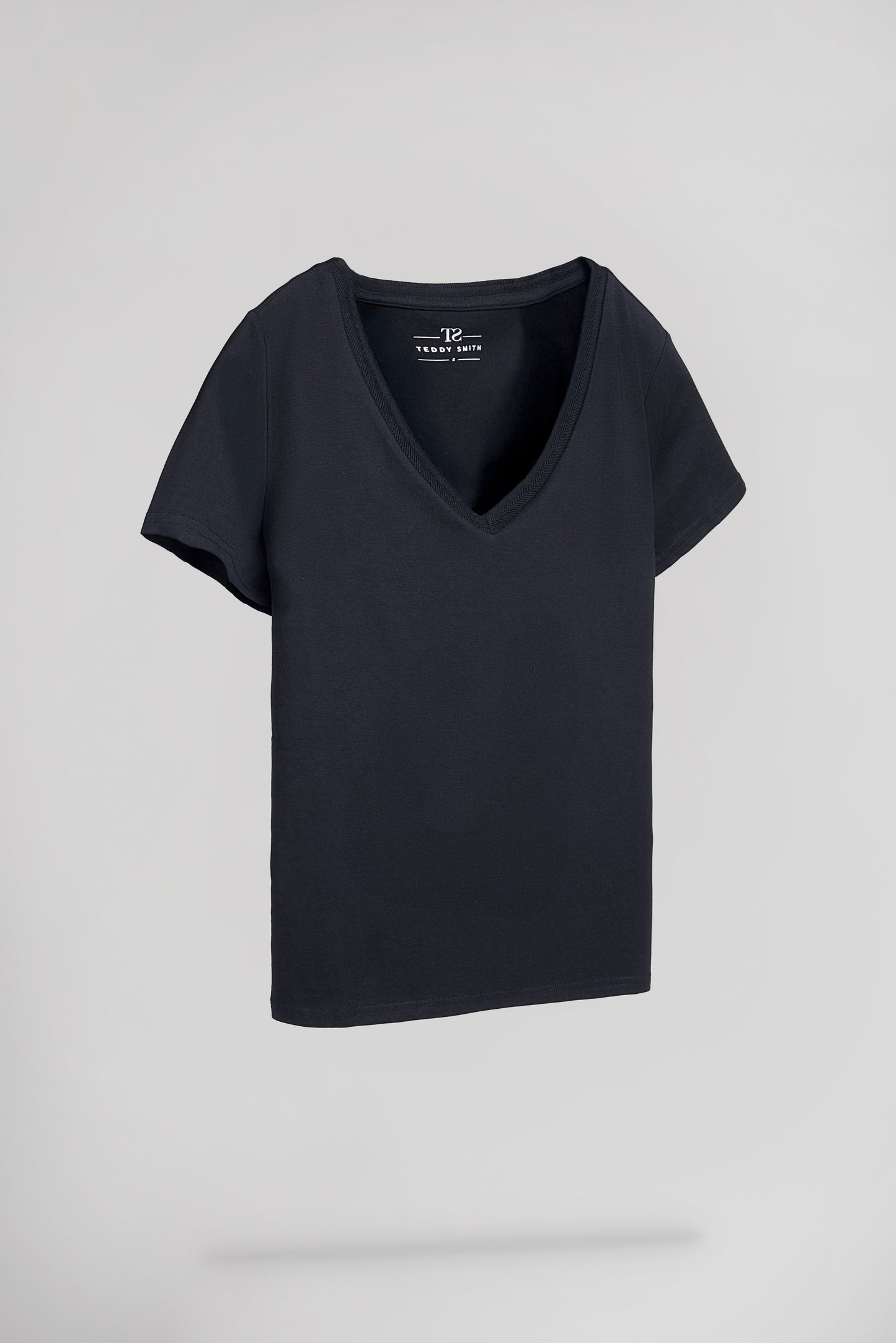 T-shirt col V T-MIA MC DARK NAVY - Teddy Smith
