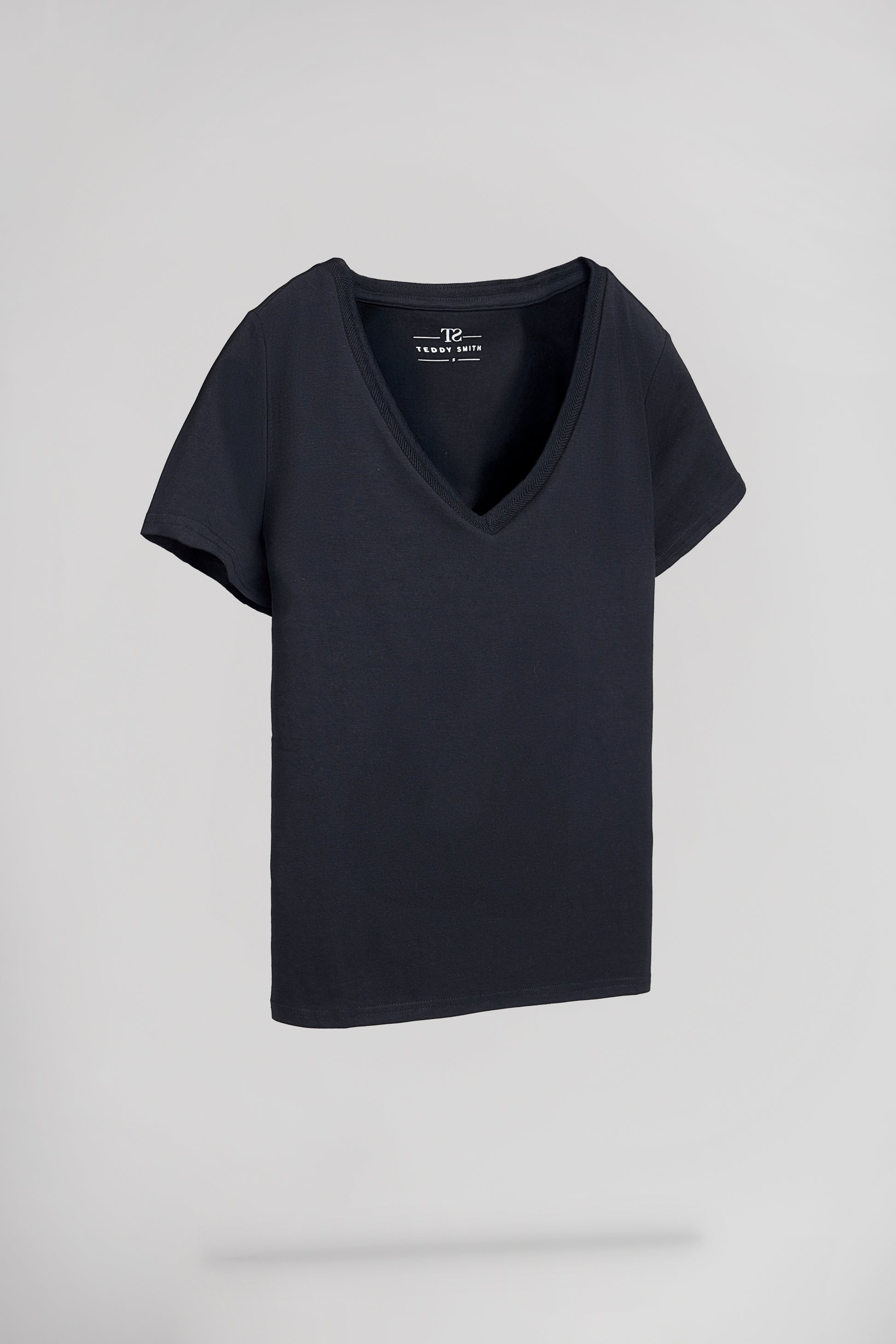 T-shirt col V T-MIA MC DARK NAVY - Teddy Smith