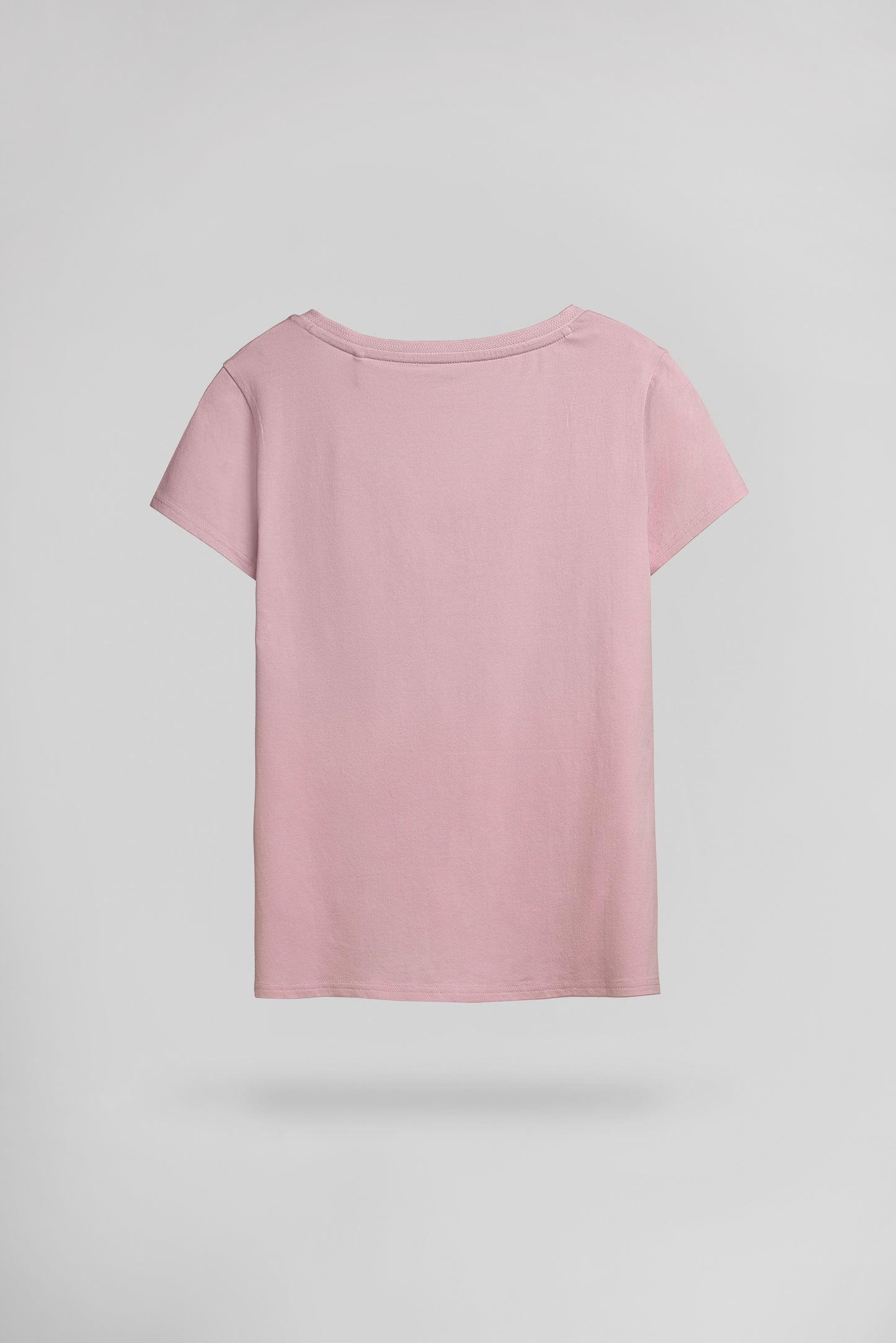 T-shirt col V T-MIA MC VIEUX ROSE - Teddy Smith