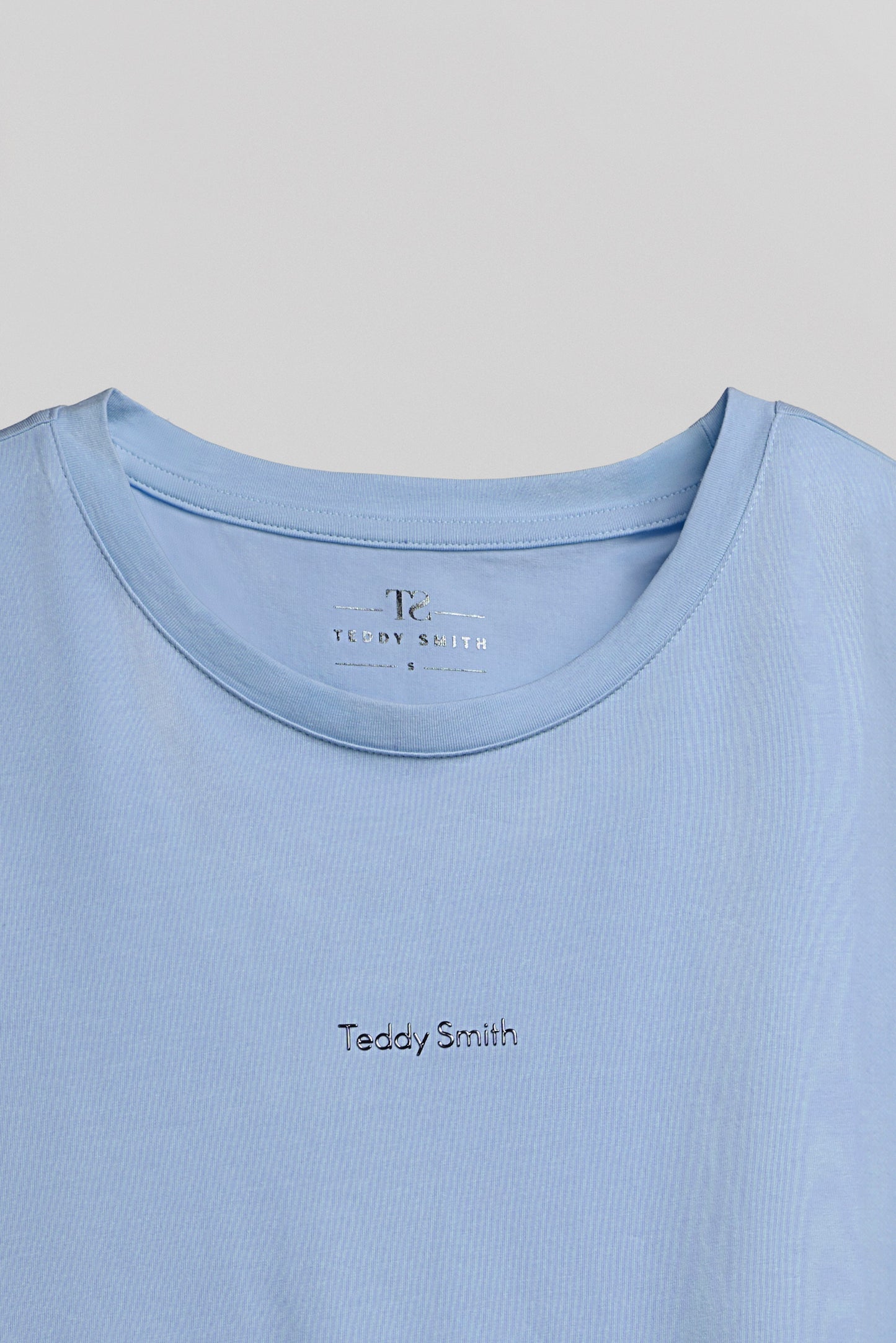 T-shirt col rond T-RIBELLE MC BLEU NUAGEUX - Teddy Smith
