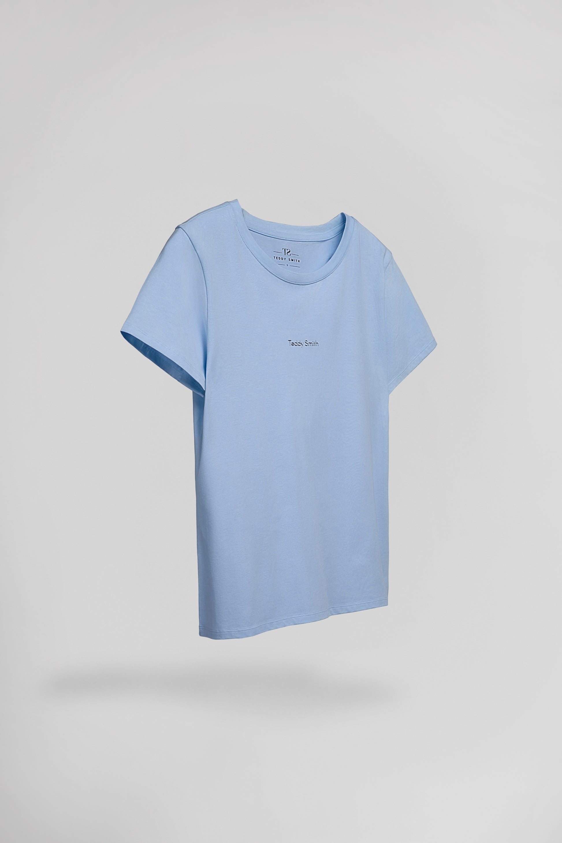 T-shirt col rond T-RIBELLE MC BLEU NUAGEUX - Teddy Smith