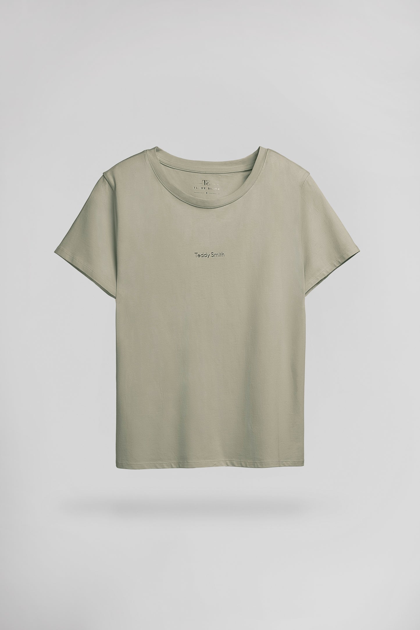 T-shirt col rond T-RIBELLE MC BLEACH KAKI - Teddy Smith