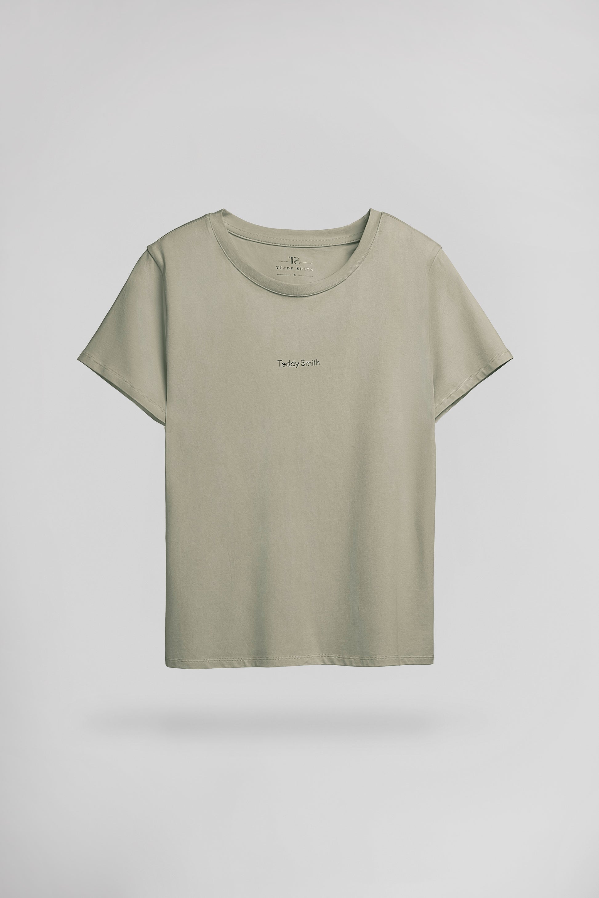 T-shirt col rond T-RIBELLE MC BLEACH KAKI - Teddy Smith
