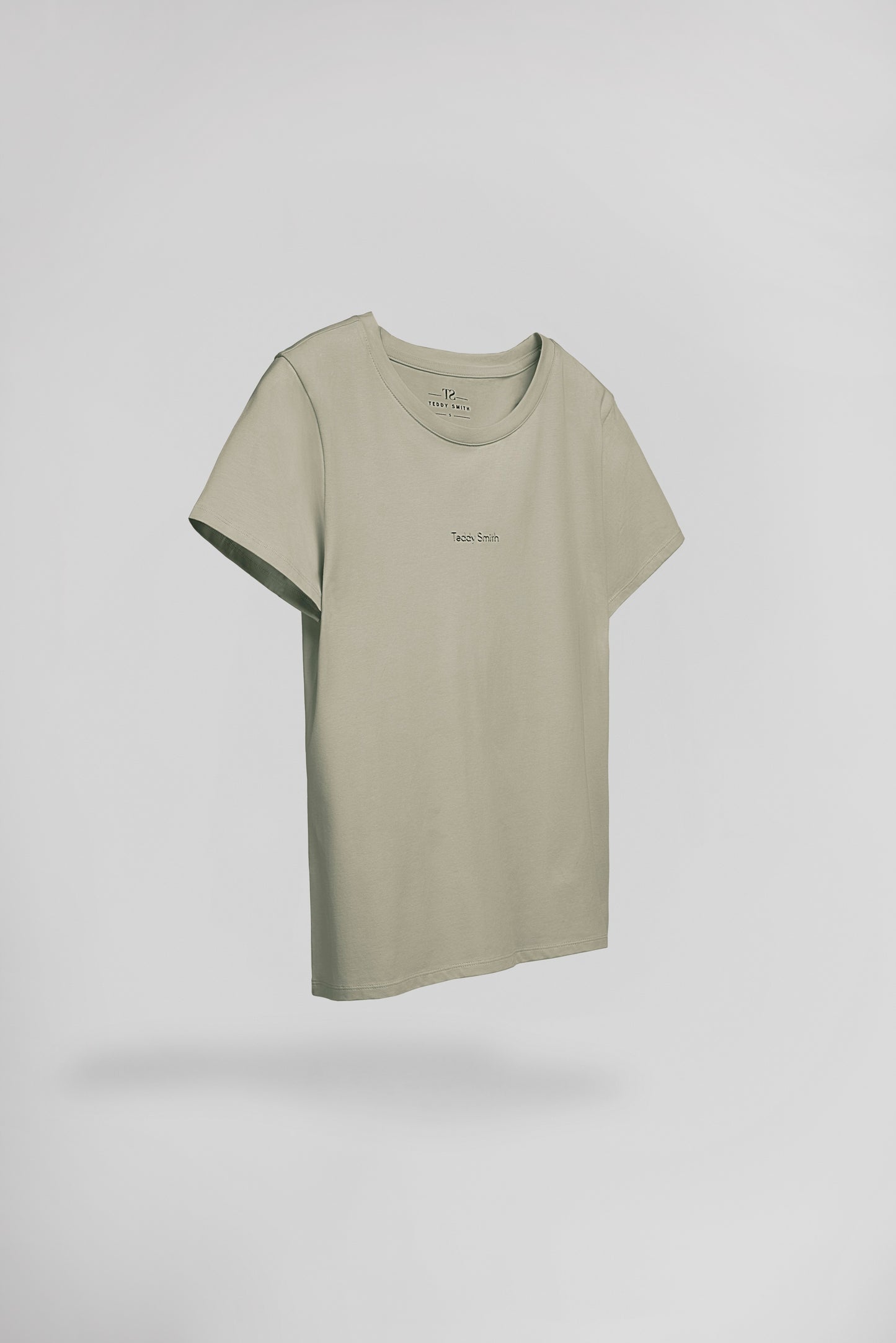 T-shirt col rond T-RIBELLE MC BLEACH KAKI - Teddy Smith
