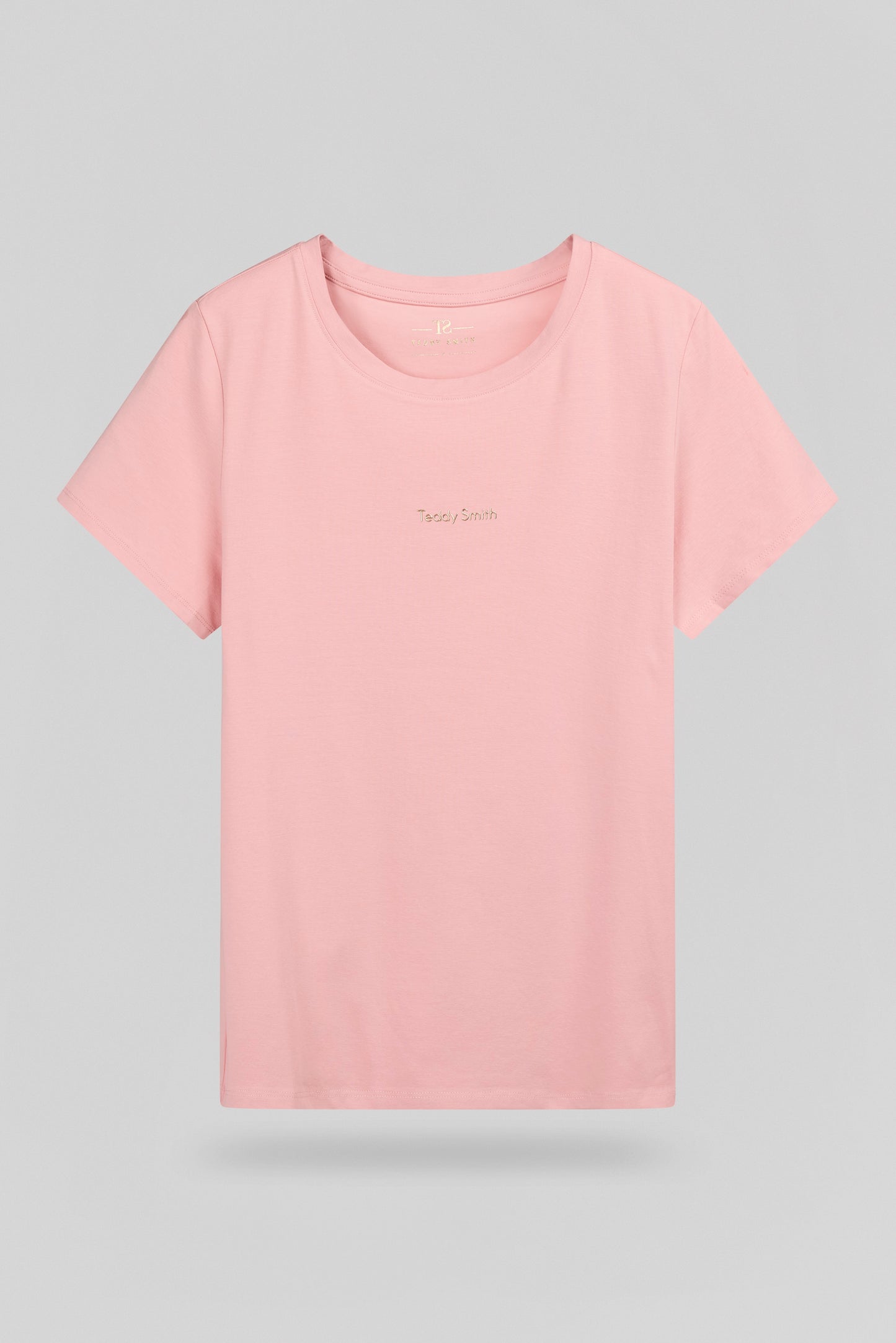 T-shirt col rond T-RIBELLE MC VIEUX ROSE - Teddy Smith