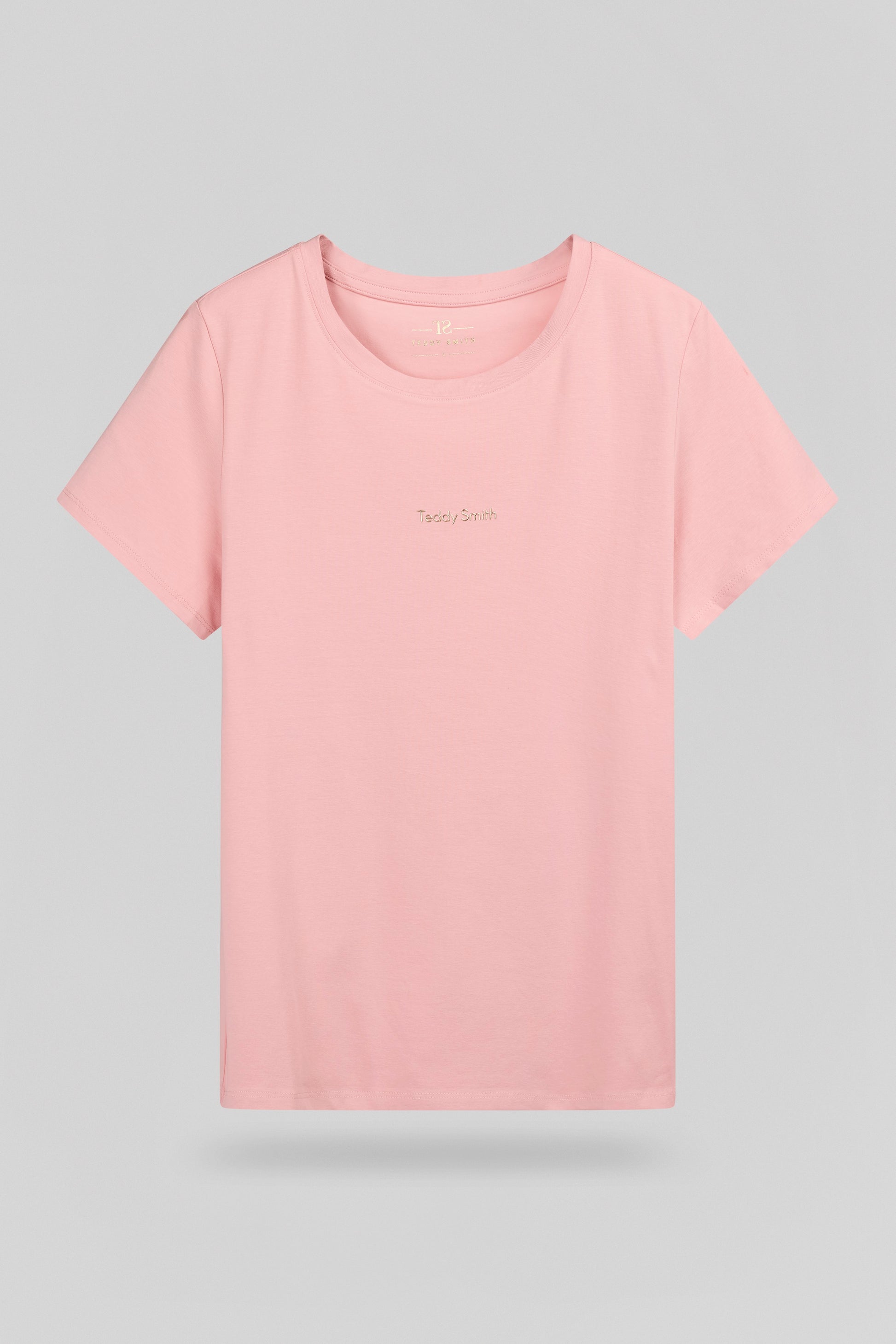 T-shirt col rond T-RIBELLE MC VIEUX ROSE - Teddy Smith