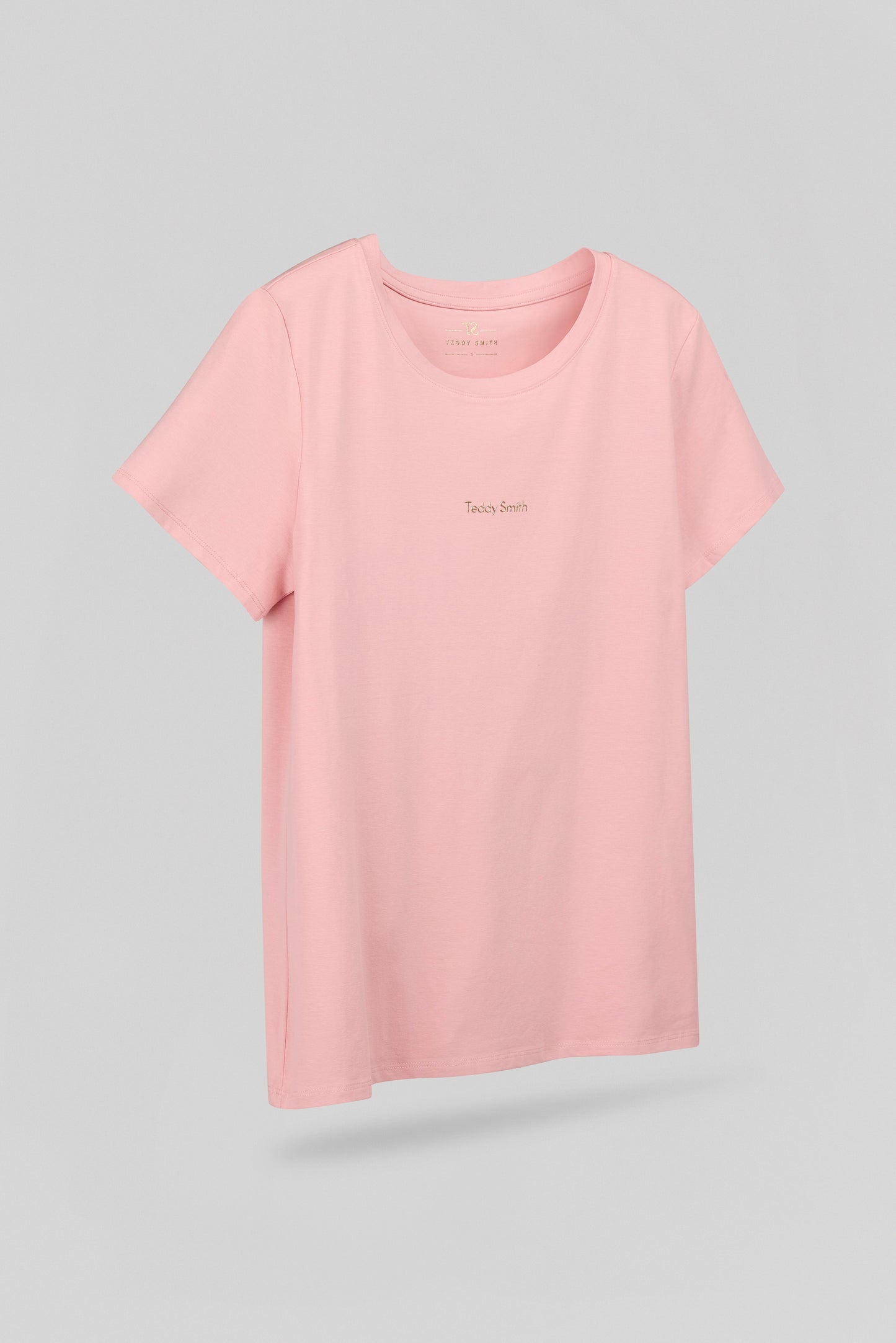 T-shirt col rond T-RIBELLE MC VIEUX ROSE - Teddy Smith